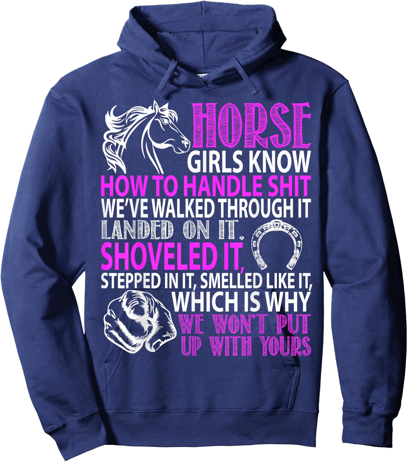Horse Girls Know: Horse Gift Girls-Horse Lover Hoodie - Hoodie | Navy