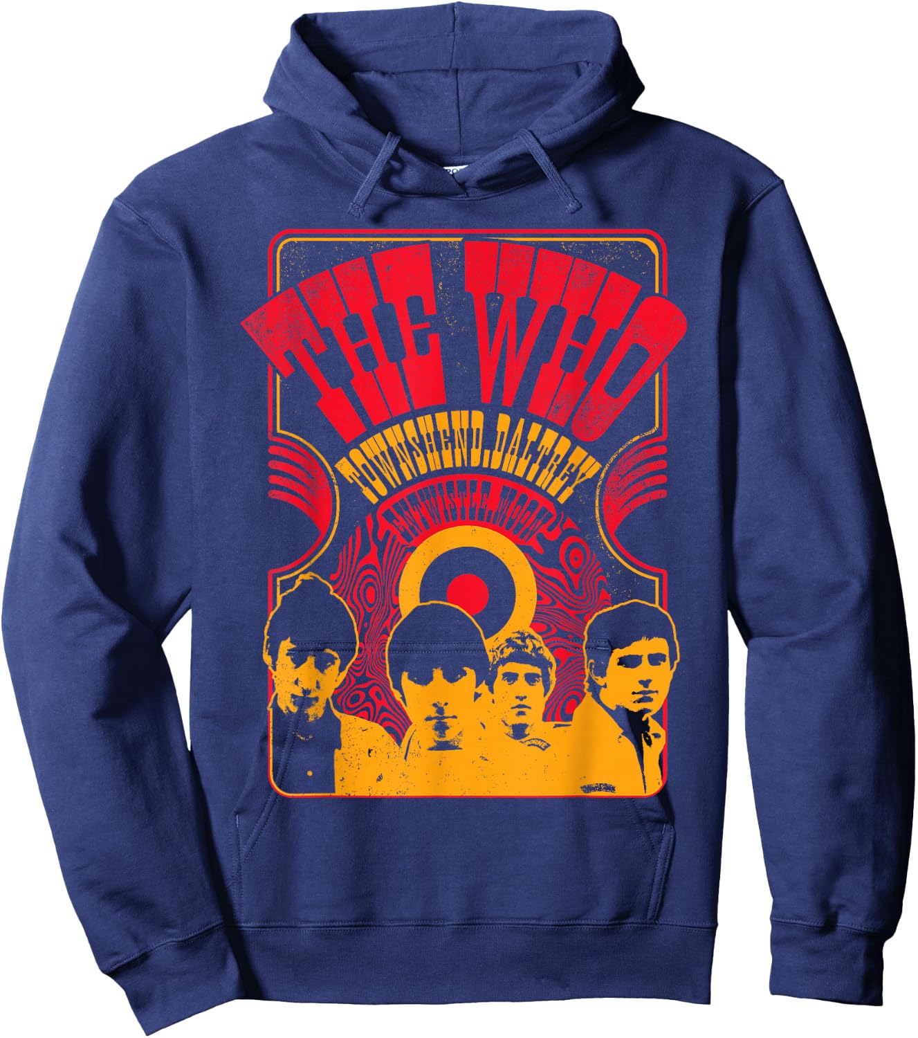 The Who Official Psych Panel Retro Hoodie - Hoodie | Navy