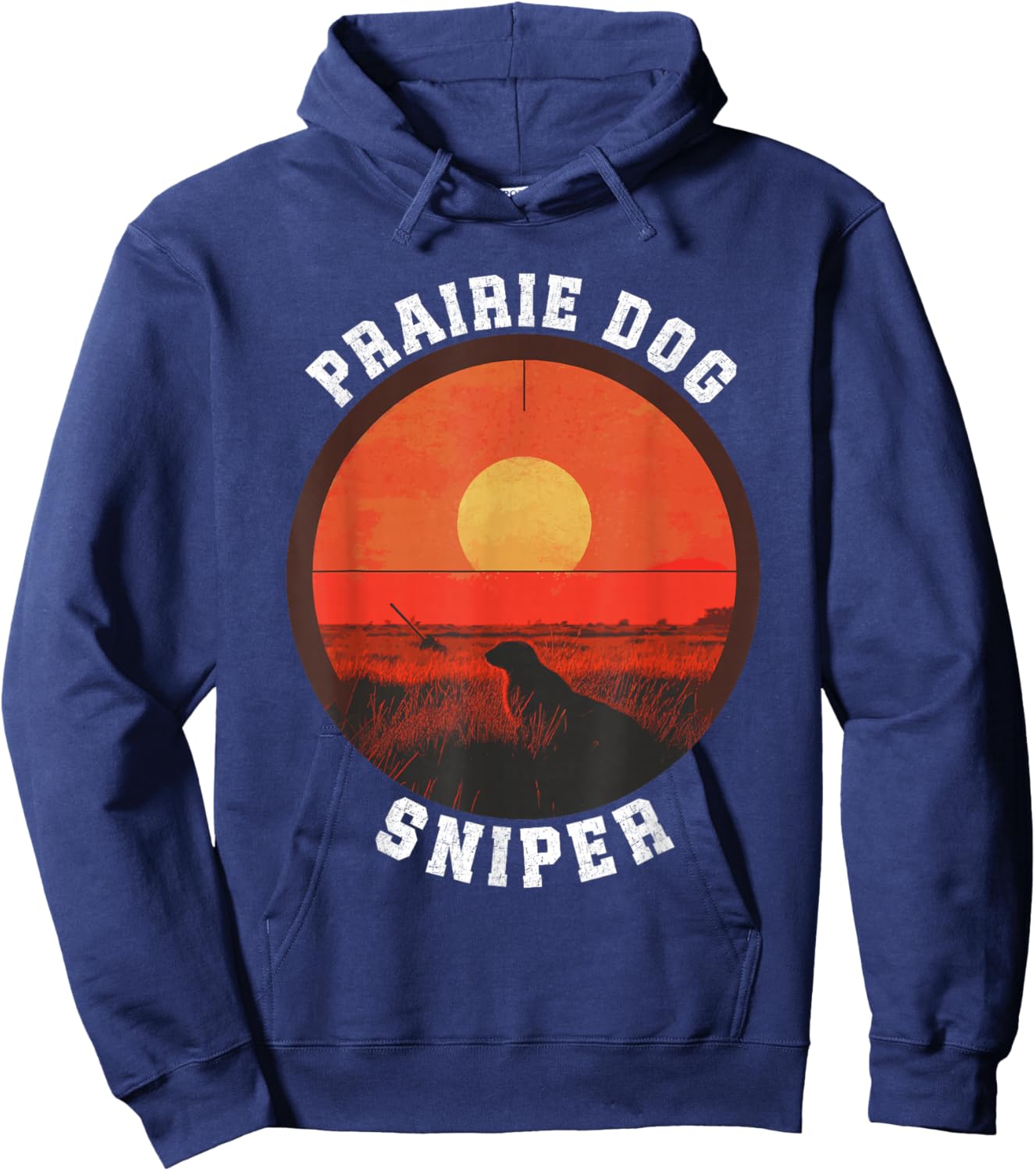 Crosshairs Sniper Prairie Dog Hunting Hoodie - Hoodie | Navy