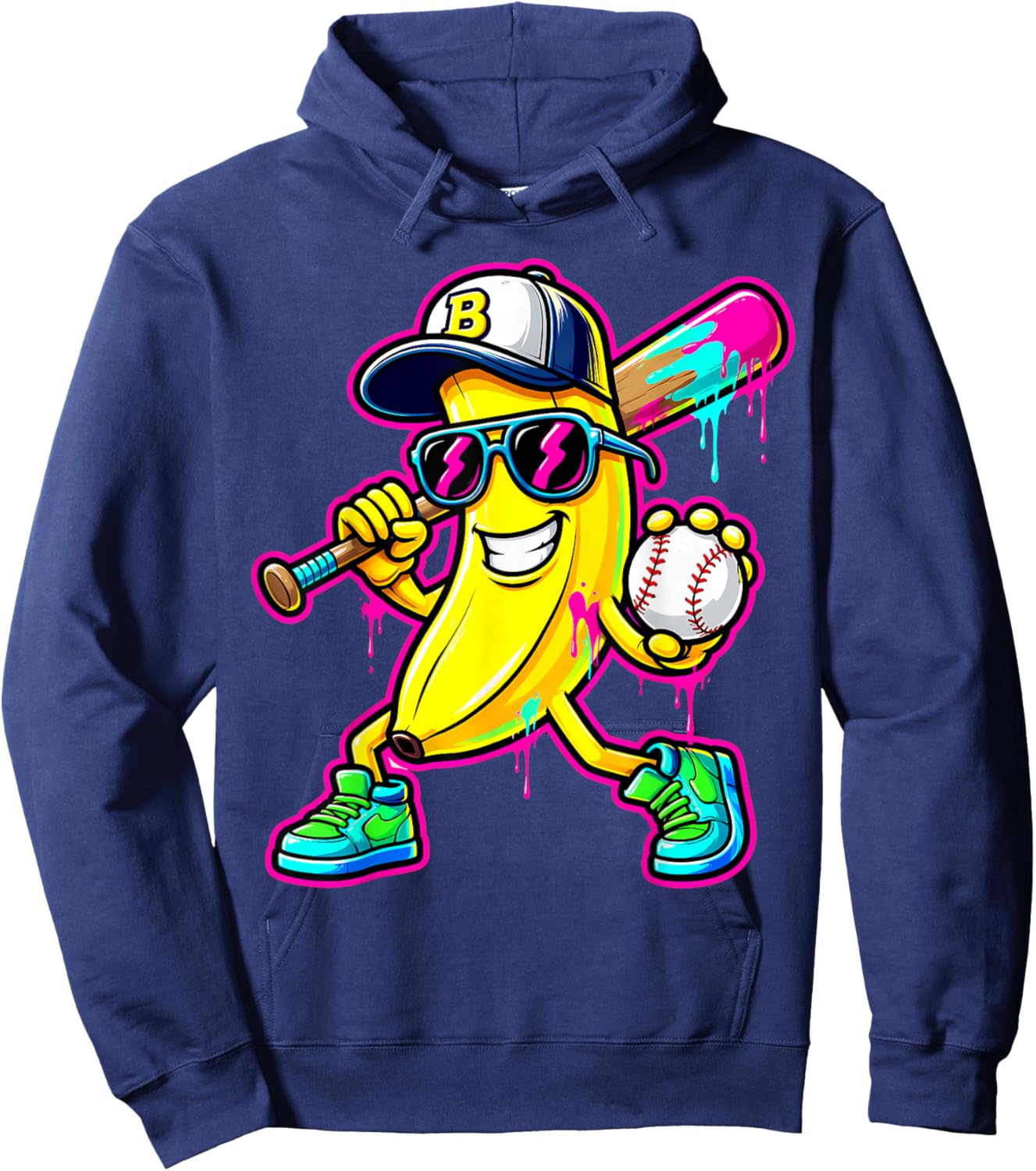 Banana Lovers Bananas Drip Men Women Boys Kids Hoodie - Hoodie | Navy