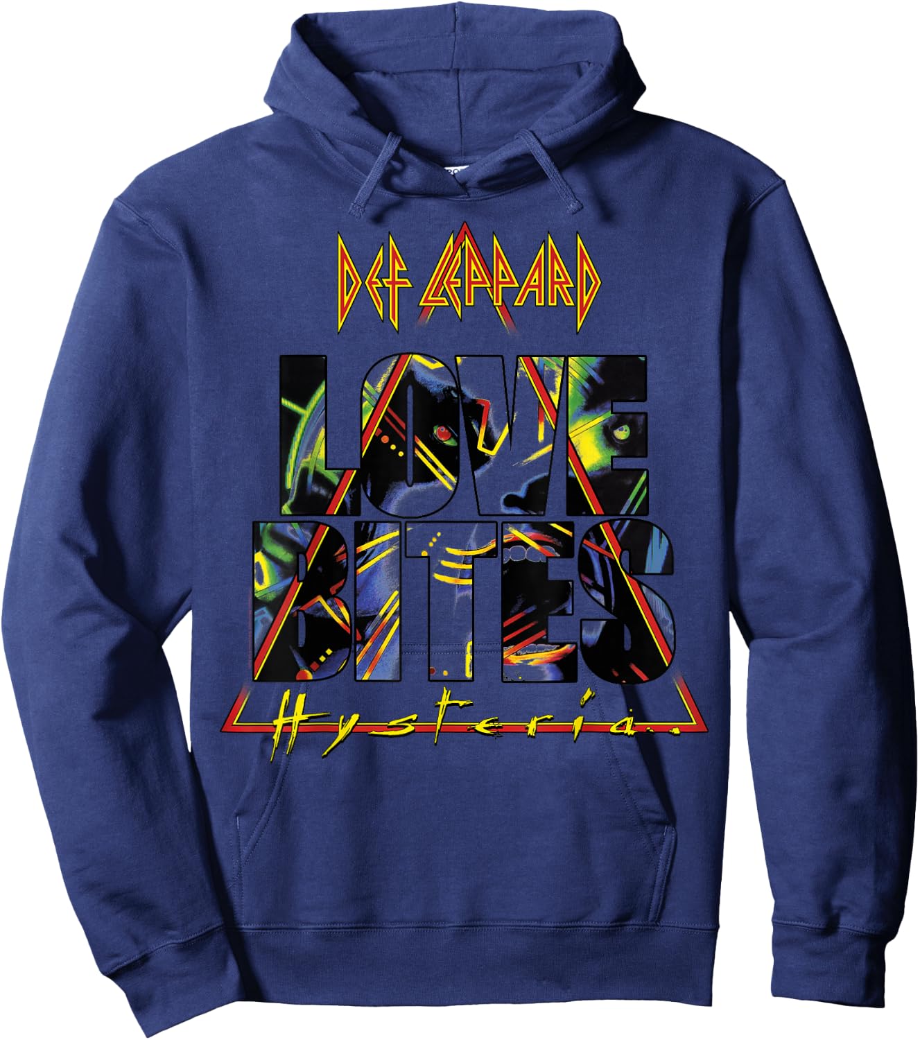 Def Leppard - Love Bites Hysteria Hoodie - Hoodie | Navy