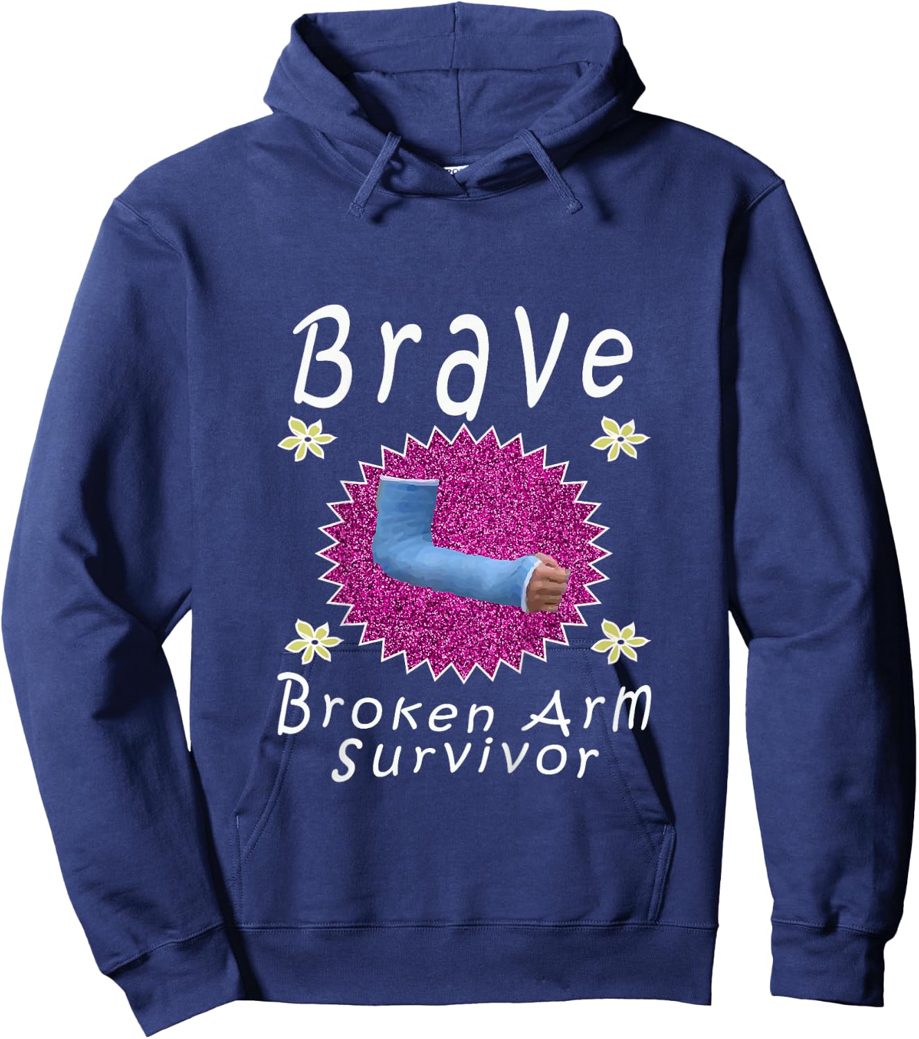 Top Best Girls Brave Broken Arm Survivor Gift Hoodie - Hoodie | Navy