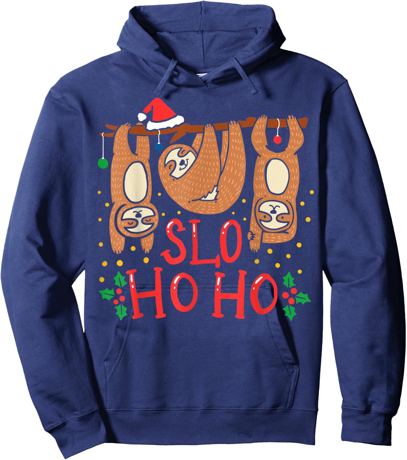Sloth Christmas Hoodie - Hoodie | Navy