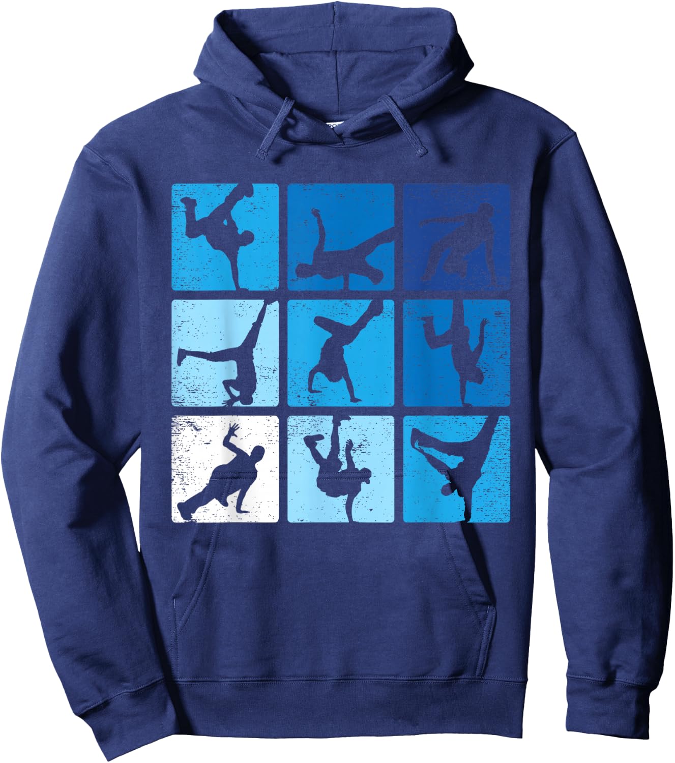 Hip Hop Break dance poses Retro Vintage Gift Hoodie - Hoodie | Navy