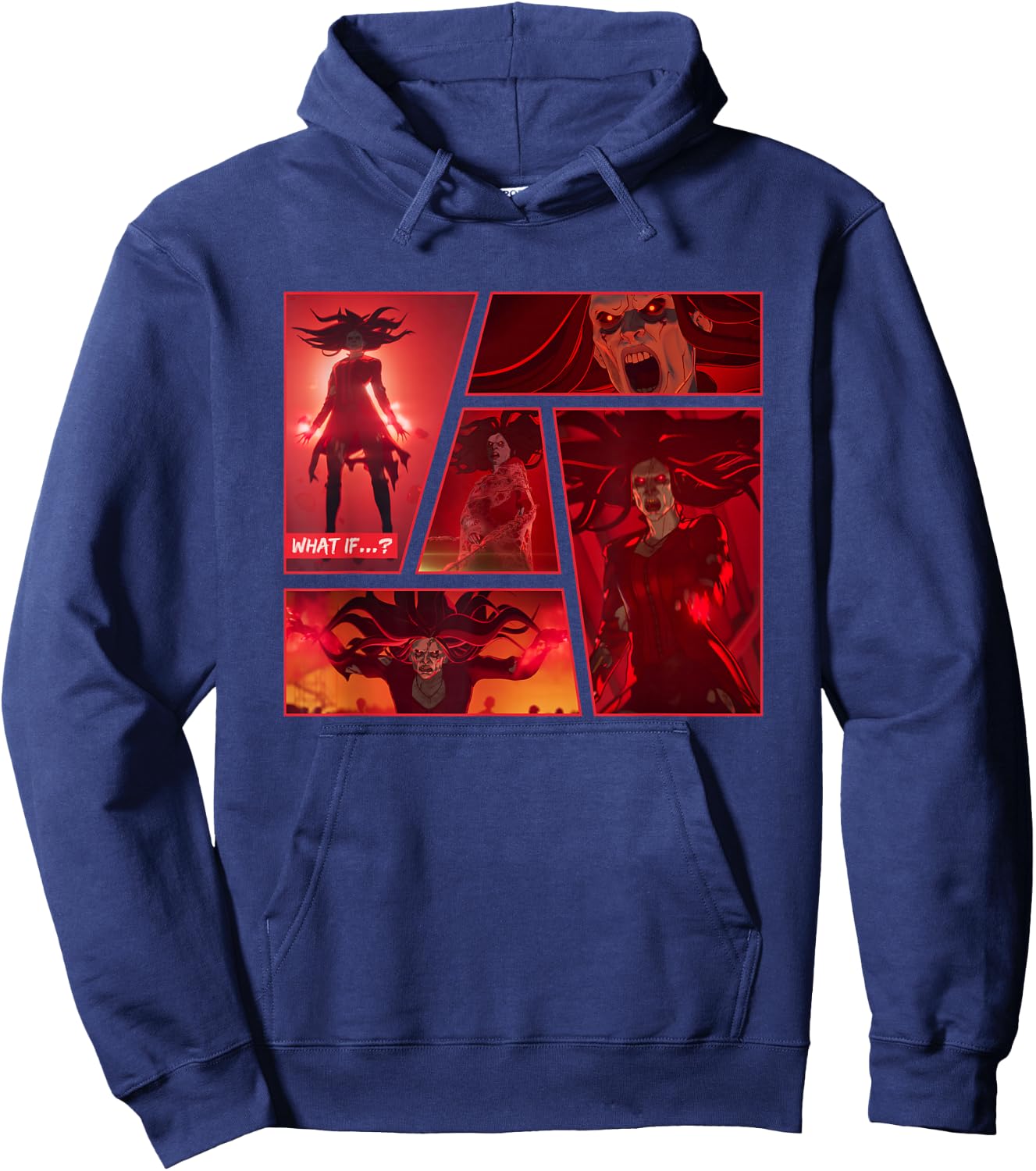 Marvel What IF...? Zombie Wanda Maximoff Panel Hoodie - Hoodie | Navy