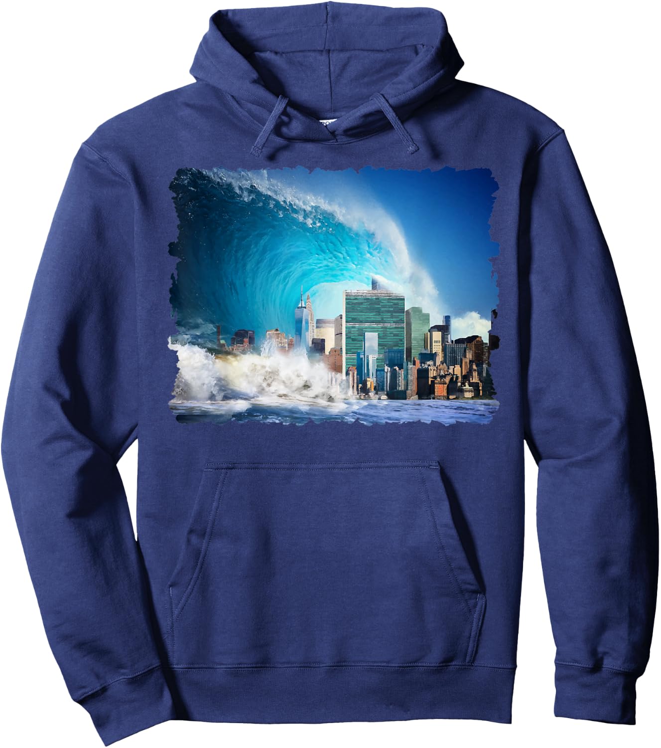 Tsunami Apocalypse New York Cool Gift Hoodie - Hoodie | Navy
