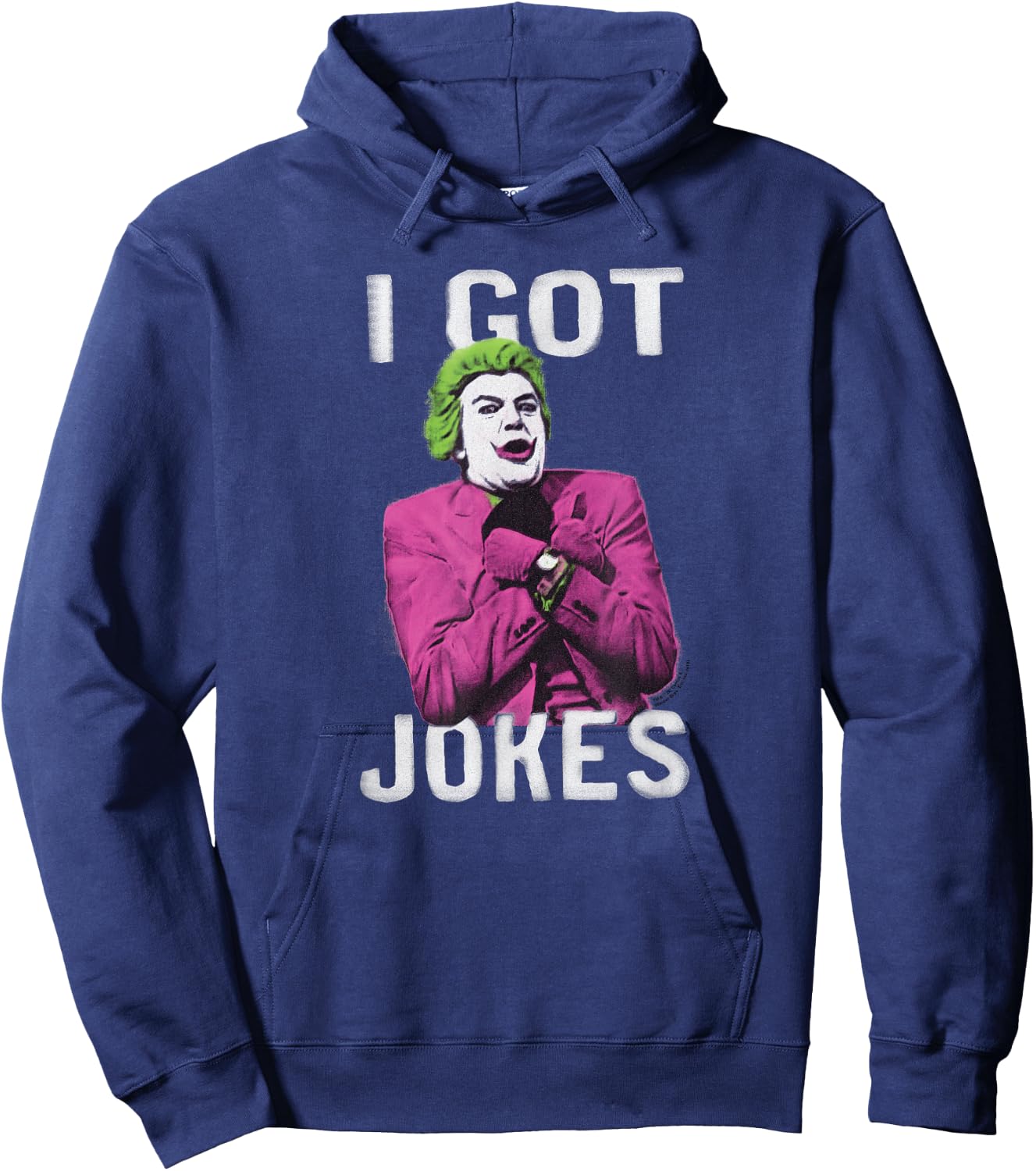 Batman Classic TV Series The Joker Got Jokes Hoodie - Hoodie | Navy