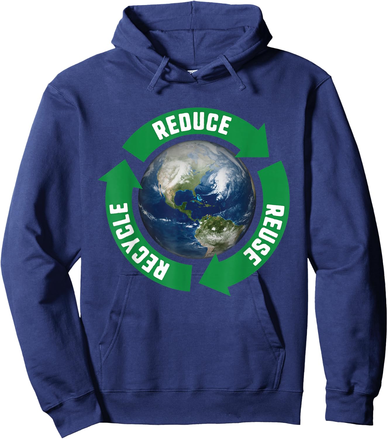 Reduce Reuse Recycle April 22 Earth Day Hoodie - Hoodie | Navy