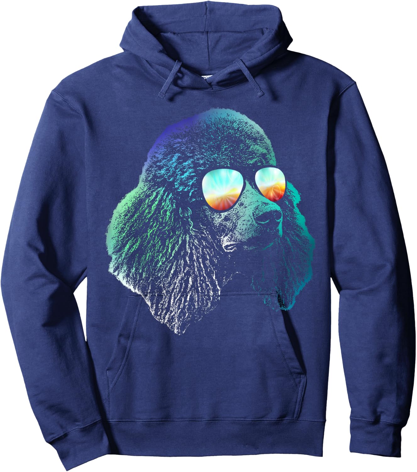 Disco Groovy Poodle Dog Gift Hoodie - Hoodie | Navy