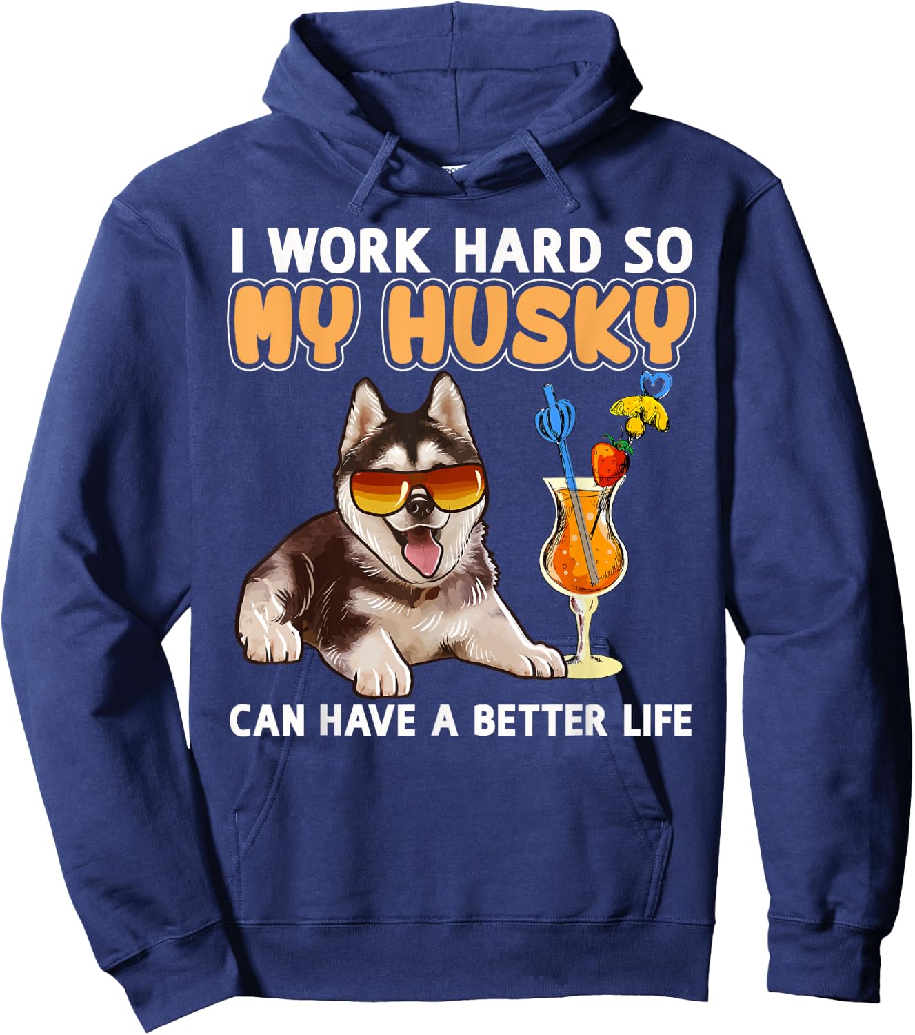 Funny Husky Shirt Husky Lovers Gifts Shirt Hoodie - Hoodie | Navy