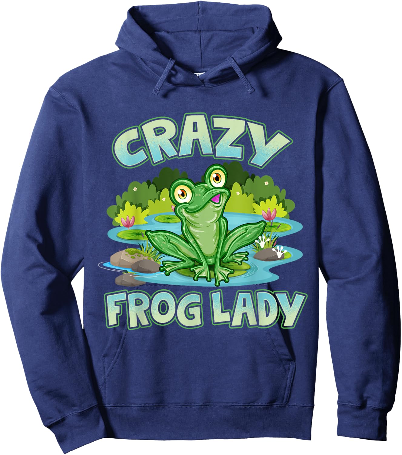 Crazy Frog Lady Lover Gift Hoodie - Hoodie | Navy