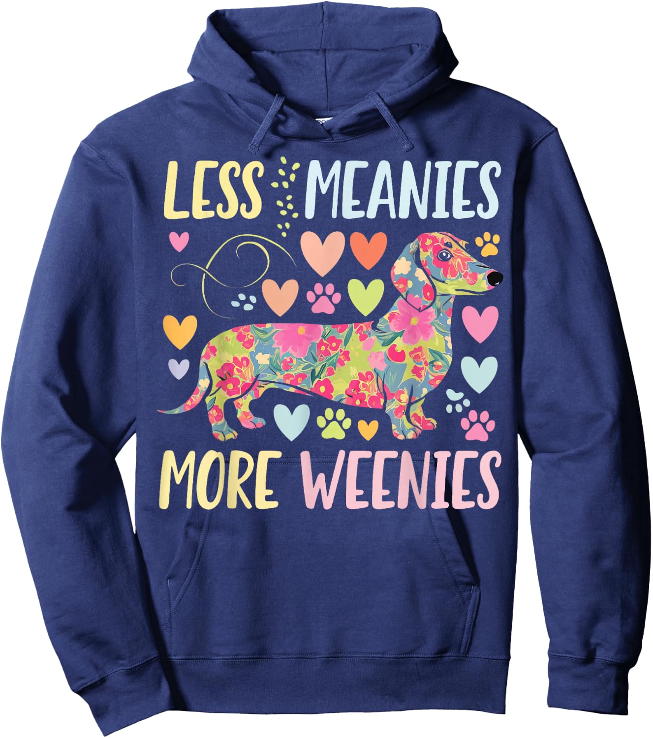 Less Meanies More Weenies Hoodie - Hoodie | Navy