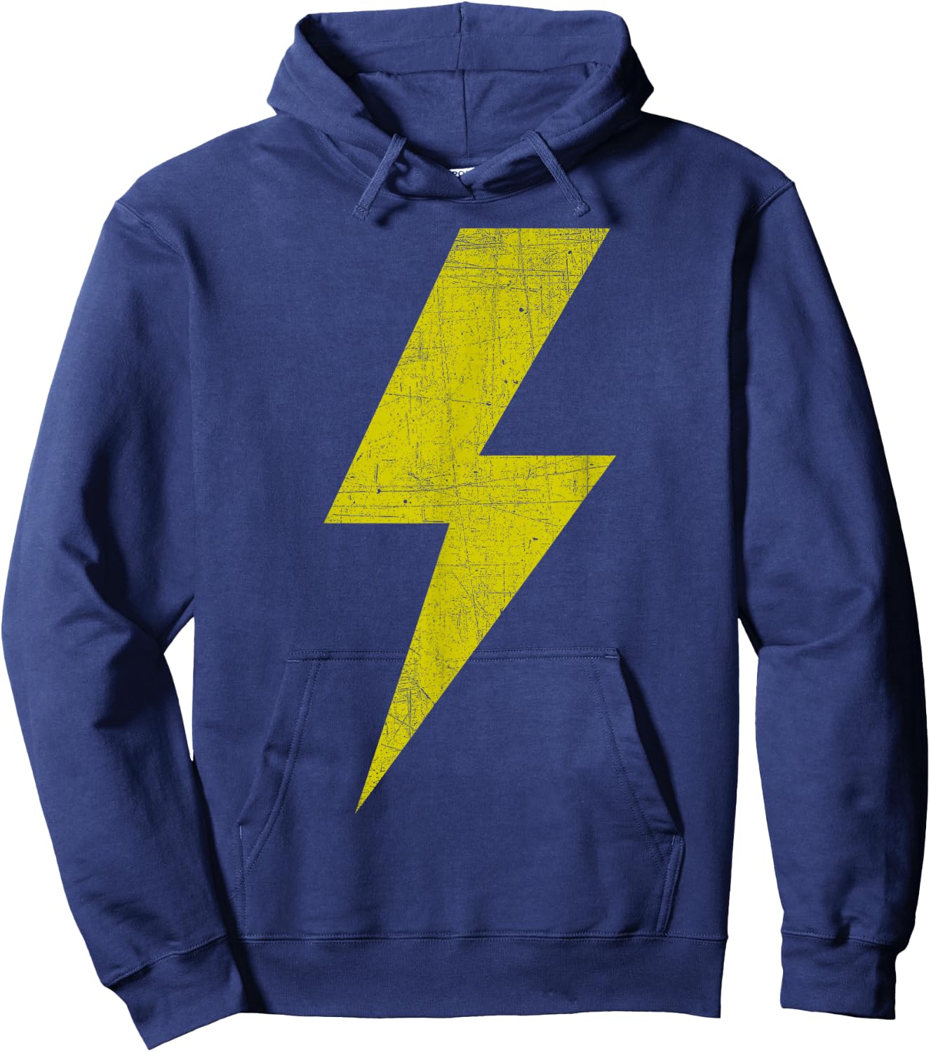 Yellow Thunderbolt Bolt Lightning Team Hoodie - Hoodie | Navy