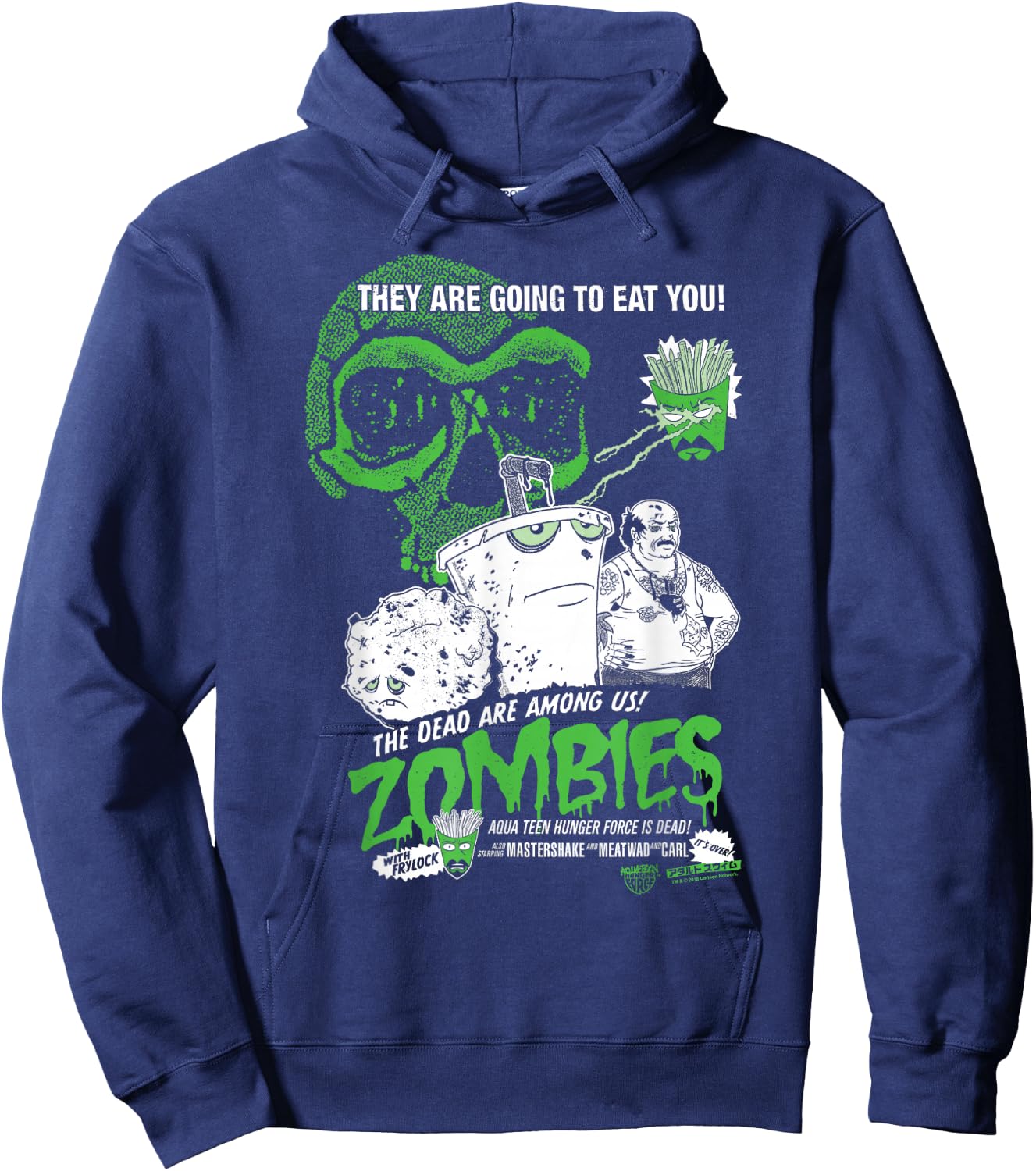 Aqua Teen Hunger Force Zombies Hoodie - Hoodie | Navy