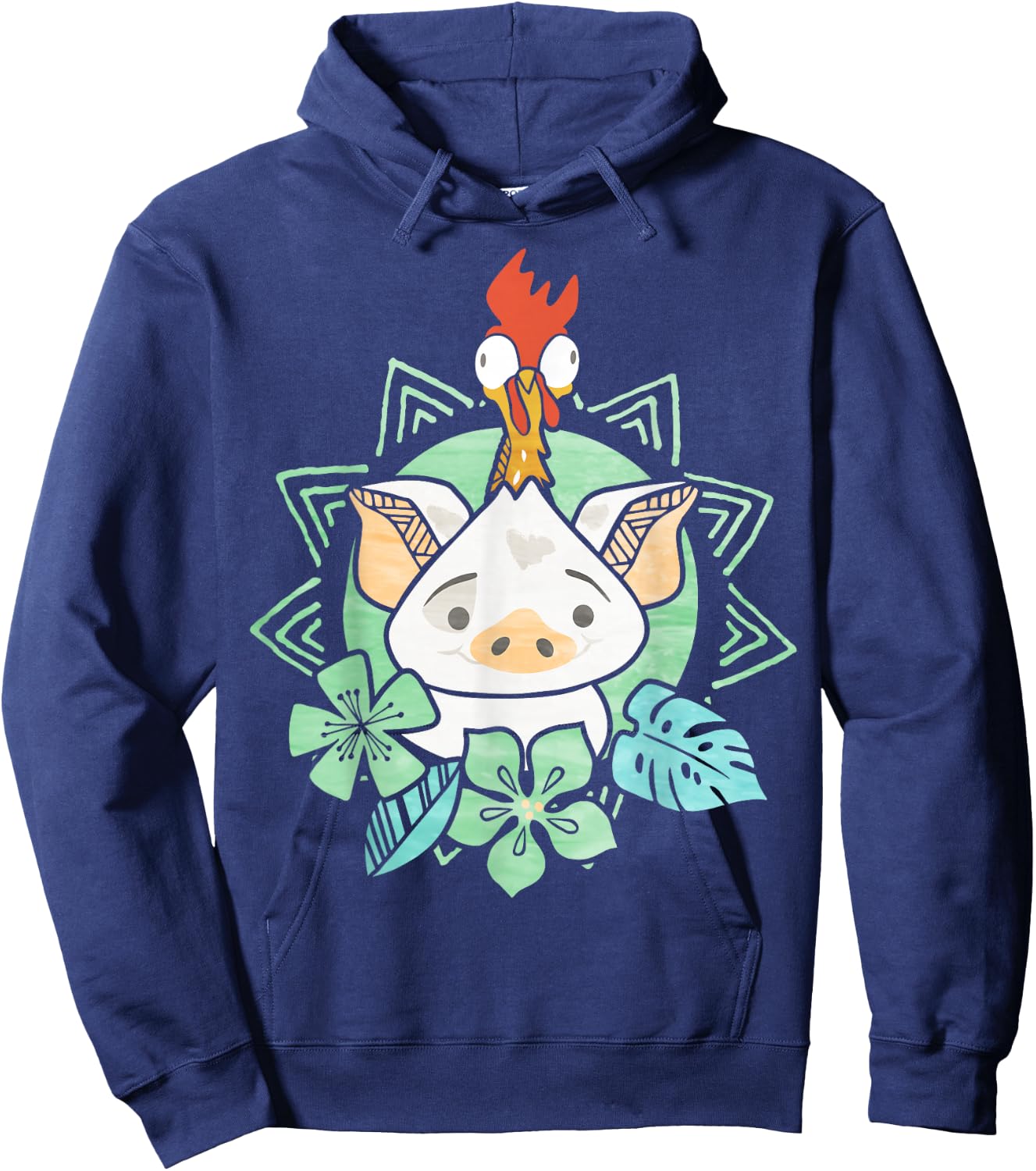 Disney Moana Pua & HEI HEI Tropical Graphic Hoodie - Hoodie | Navy