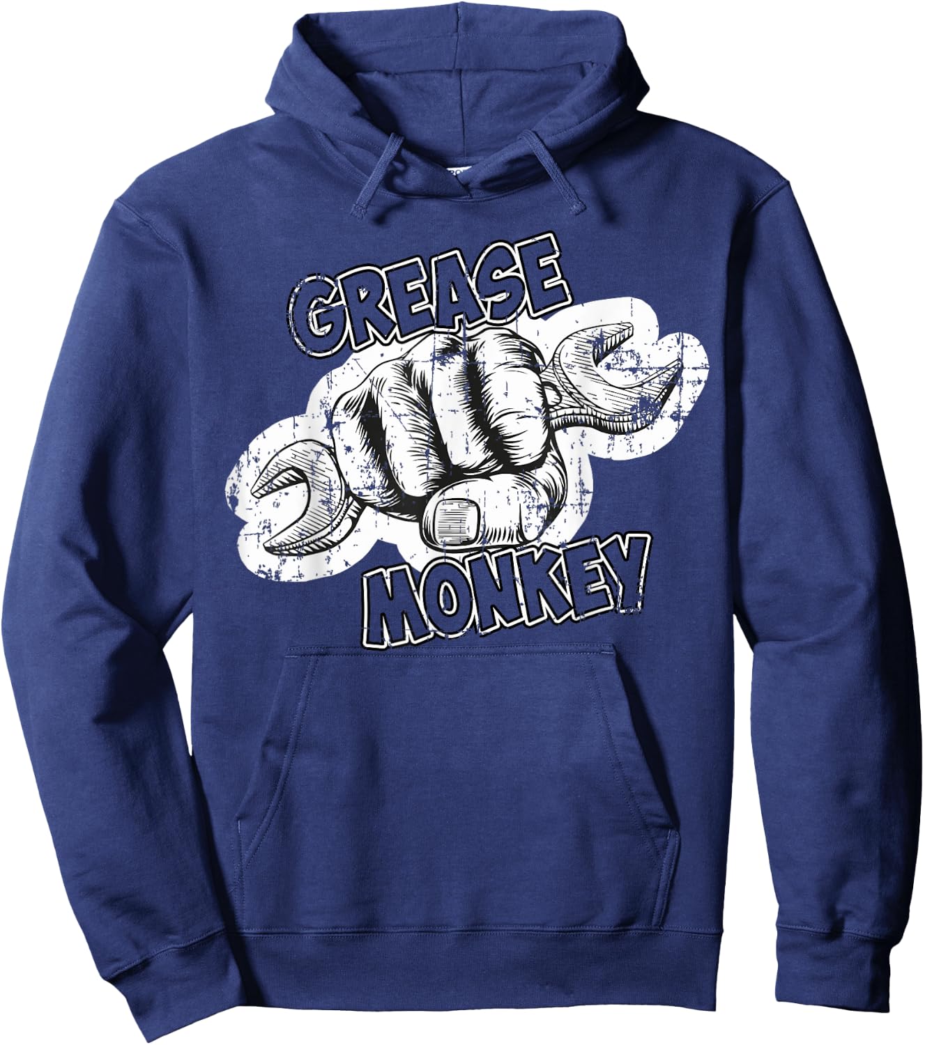 Grease Monkey Wrench Auto Mechanics Hoodie - Hoodie | Navy