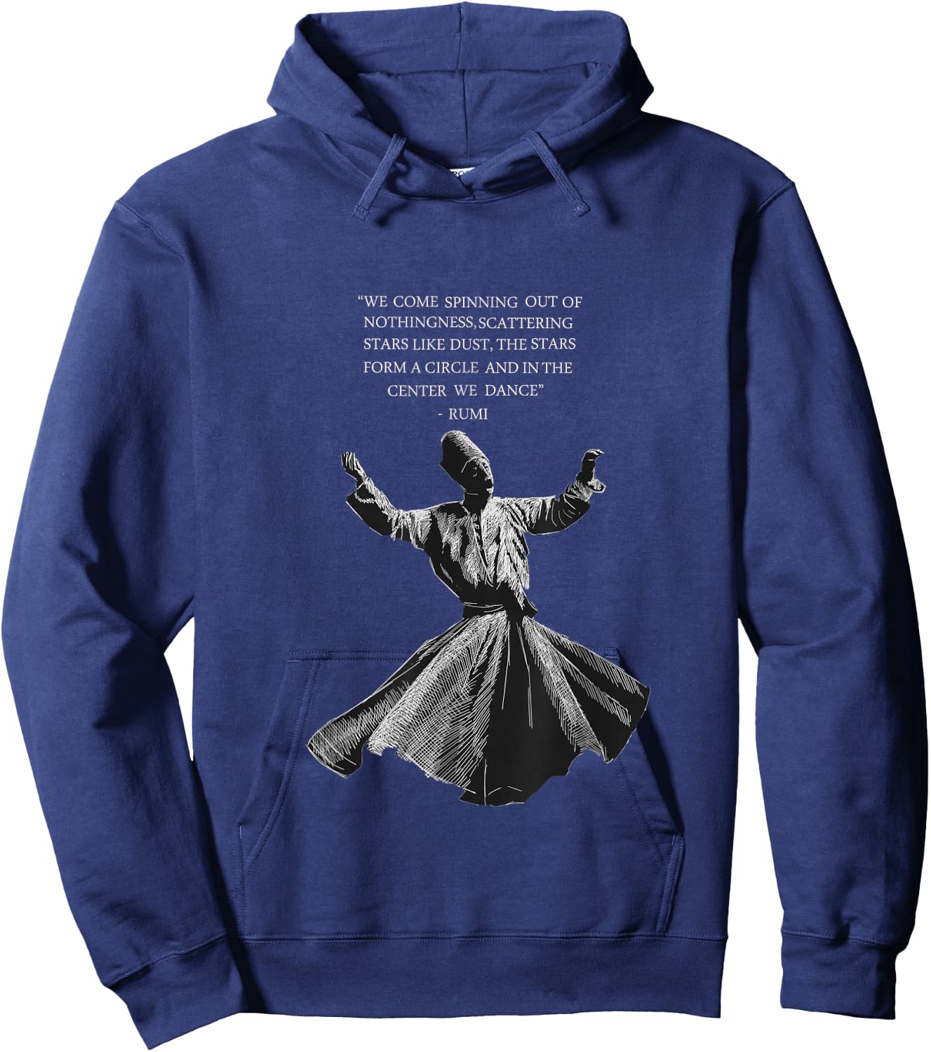 Rumi Whirling Dervish Hoodie - Hoodie | Navy