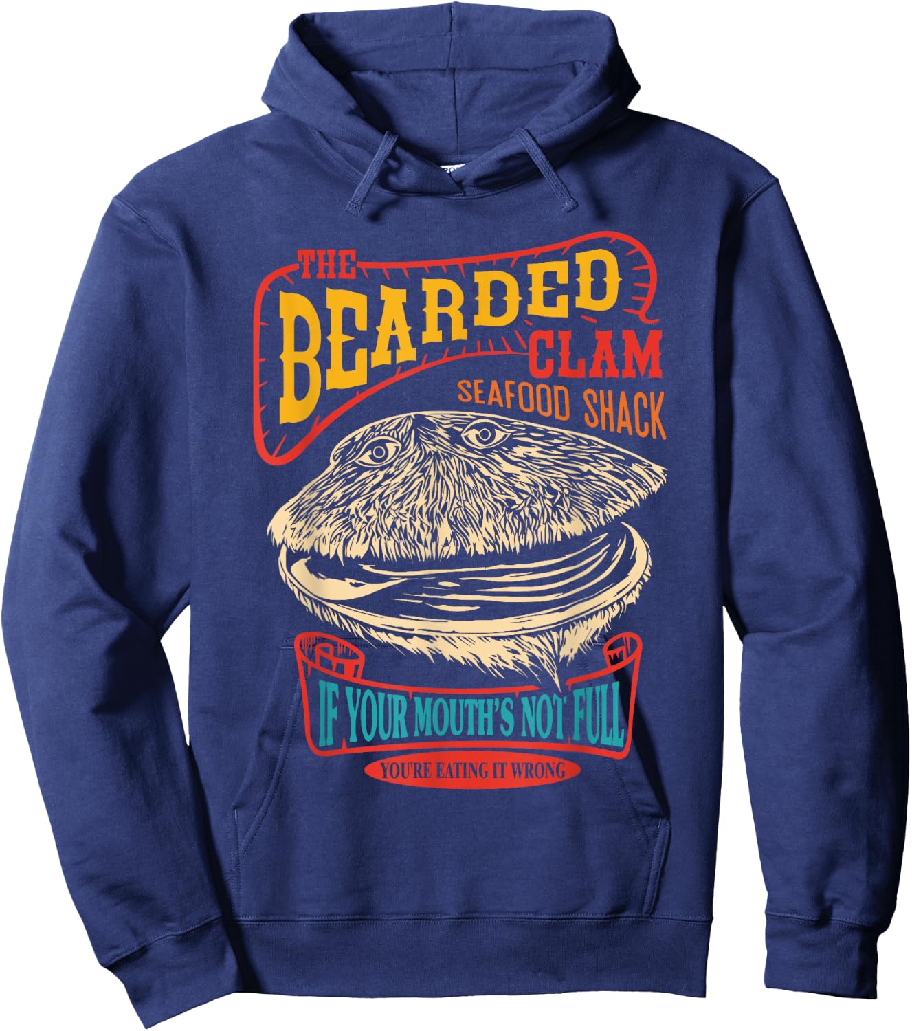 The Bearded Clam Seafood Shack Hoodie - Hoodie | Navy