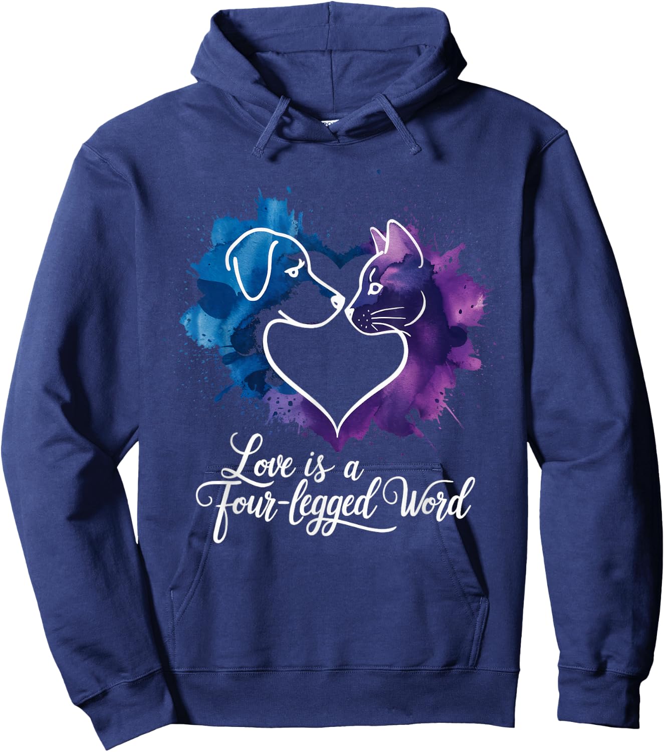 Love is a Four-Legged Word Hoodie - Hoodie | Navy