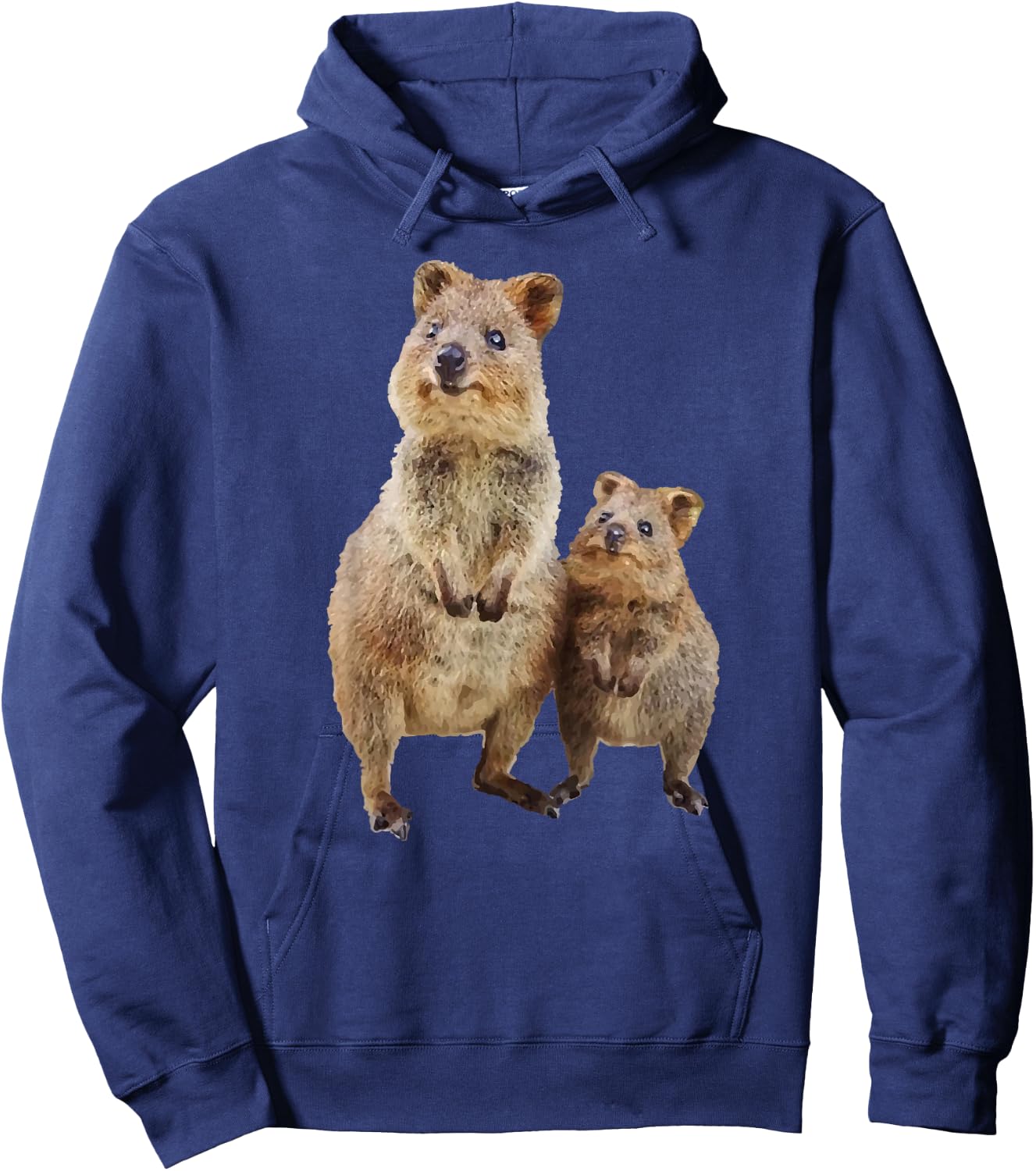 Quokka | Funny Australian Quokka with Baby Hoodie - Hoodie | Navy