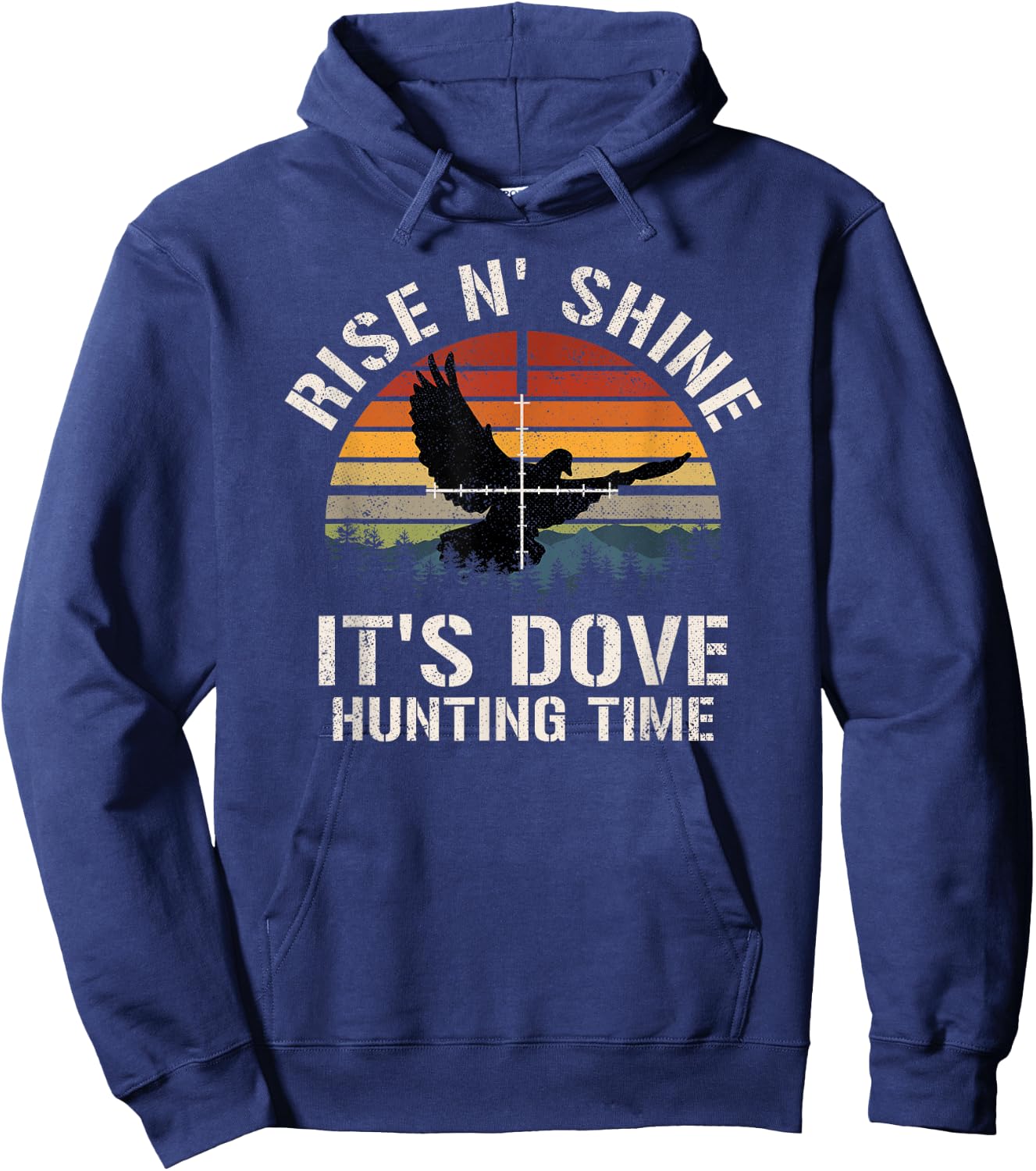 Vintage Sunset Dove Hunting Season Hoodie - Hoodie | Navy
