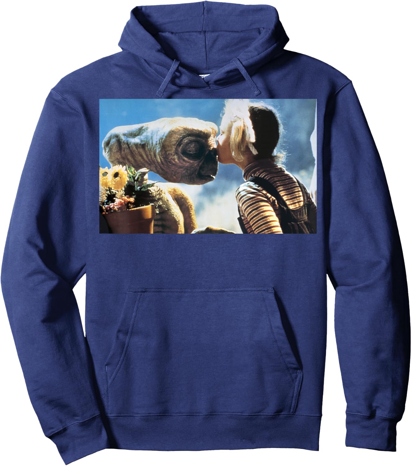 E.T. Gertie Kissing E.T. On the Nose Graphic Hoodie - Hoodie | Navy