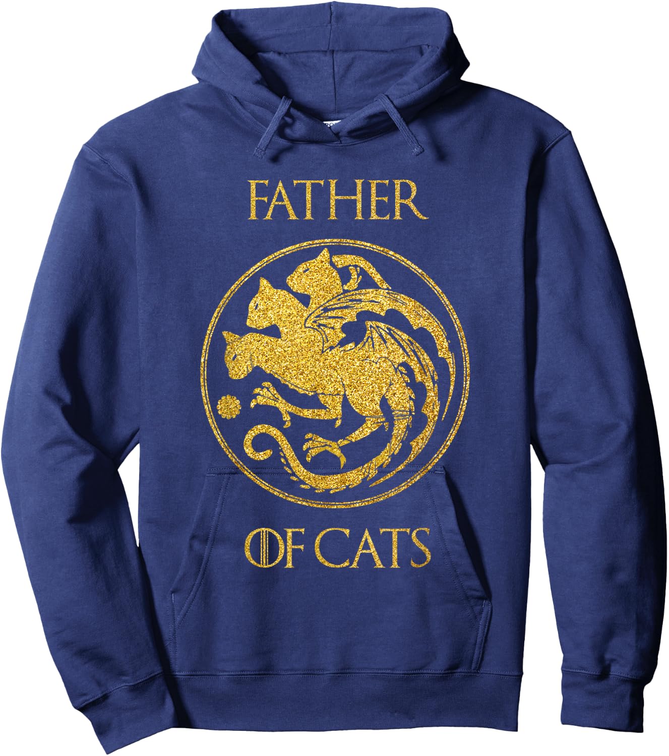 Father of Cats Shirt Cat Dad Cat Daddy Hoodie - Hoodie | Navy