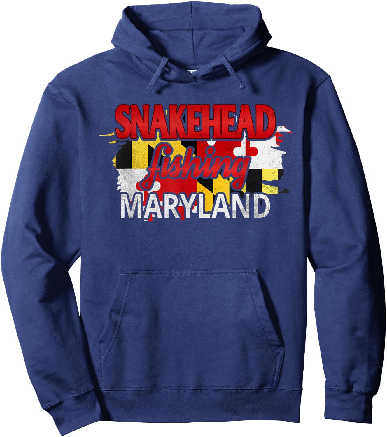 Snakehead Maryland Fishing Hoodie - Hoodie | Navy