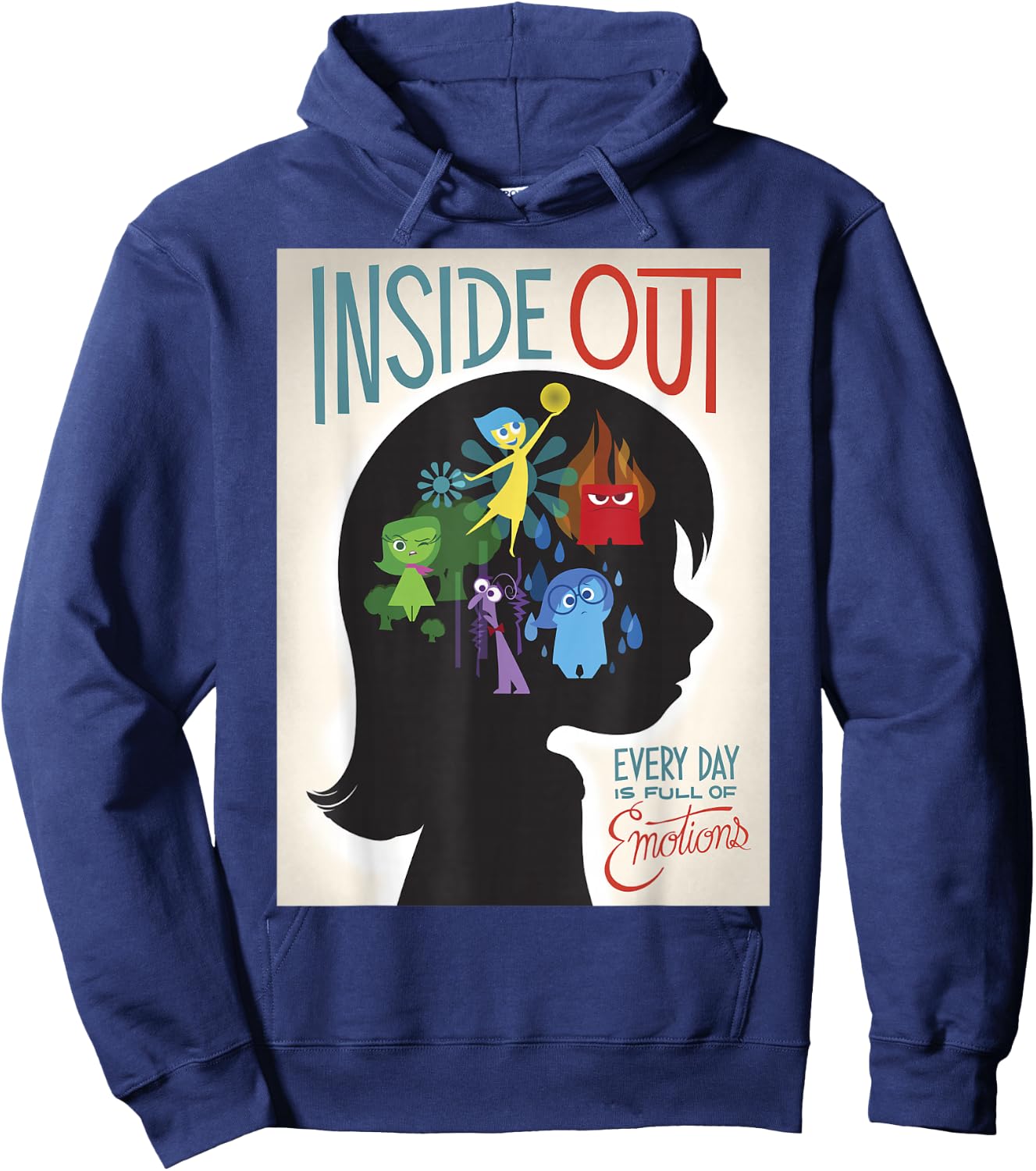 Disney Pixar Inside Out Silhouette Movie Poster Hoodie - Hoodie | Navy