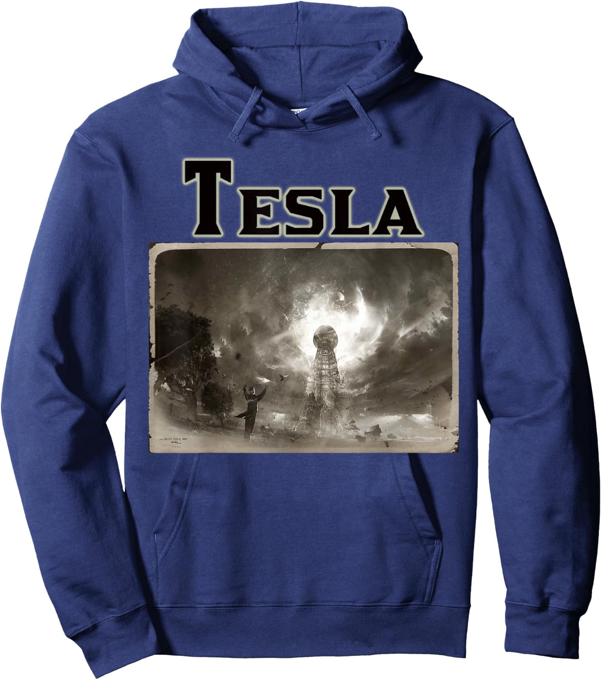 Nikola Tesla Shirt - Wardenclyffe , Art Hoodie - Hoodie | Navy