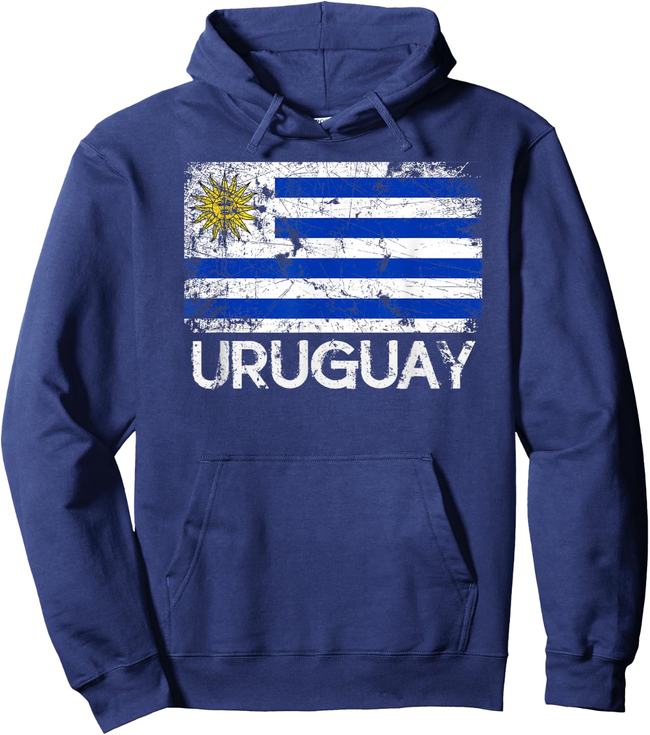 Uruguayan Flag | Vintage Made In Uruguay Gift Hoodie - Hoodie | Navy
