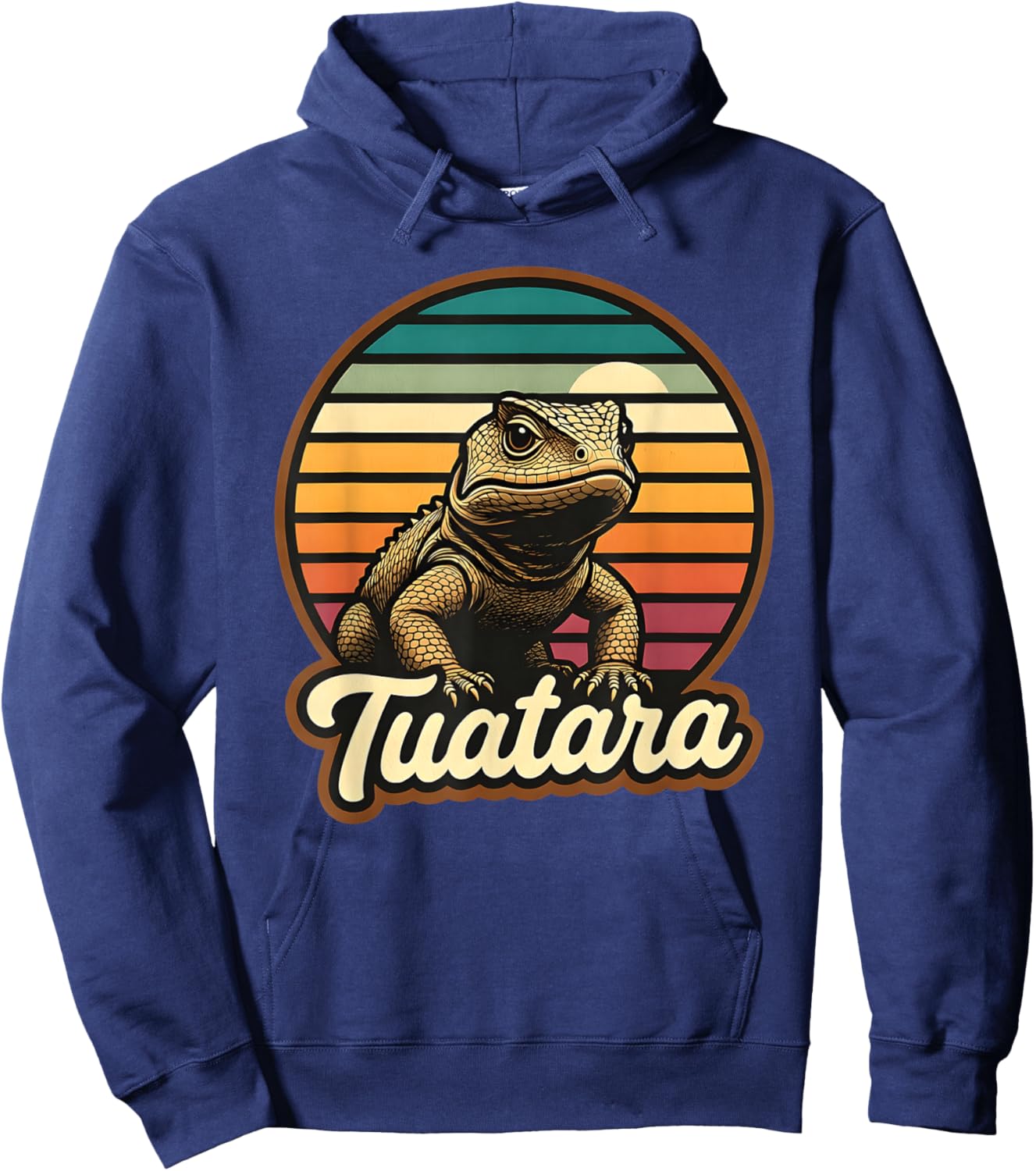 Tuatara Retro Hoodie - Hoodie | Navy