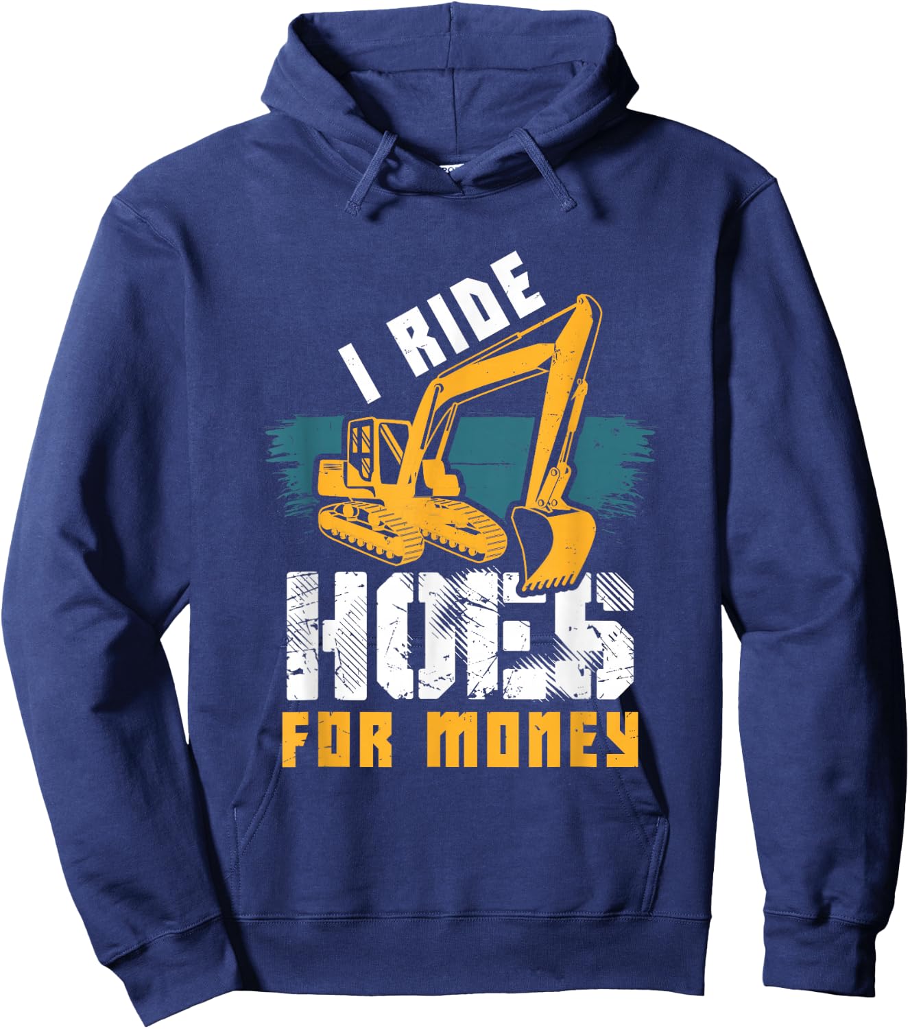 Excavator , Hoe Operator Funny Construction Hoodie - Hoodie | Navy