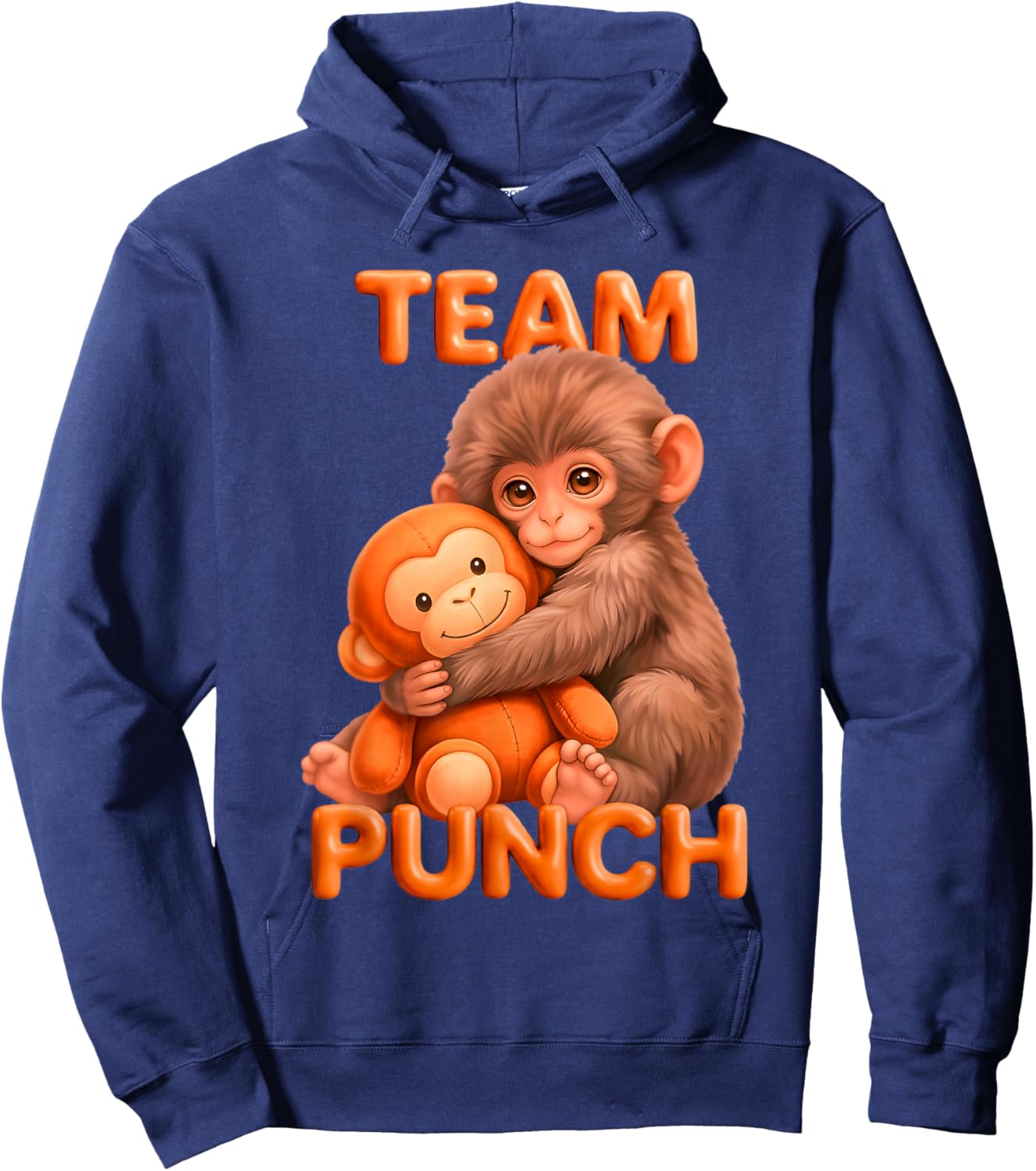 Team Punch Team Punch Funny Monkey Meme Hoodie - Hoodie | Navy