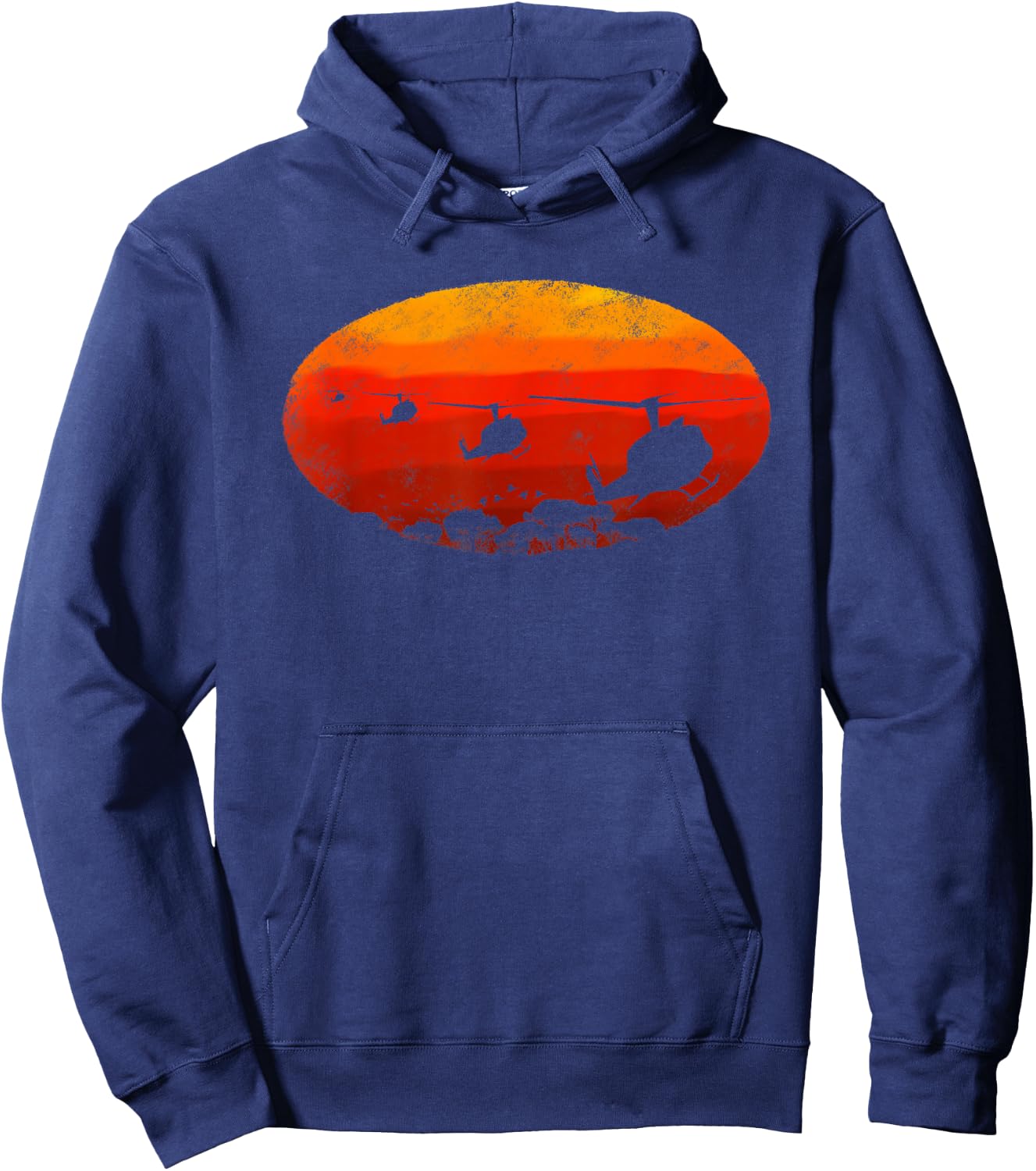 UH-1 Huey Helicopter T Shirt Pilot Gift Hoodie - Hoodie | Navy