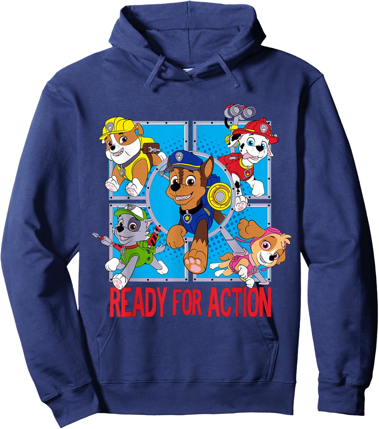 PAW Ready For Action With Group Hoodie - Hoodie | Navy