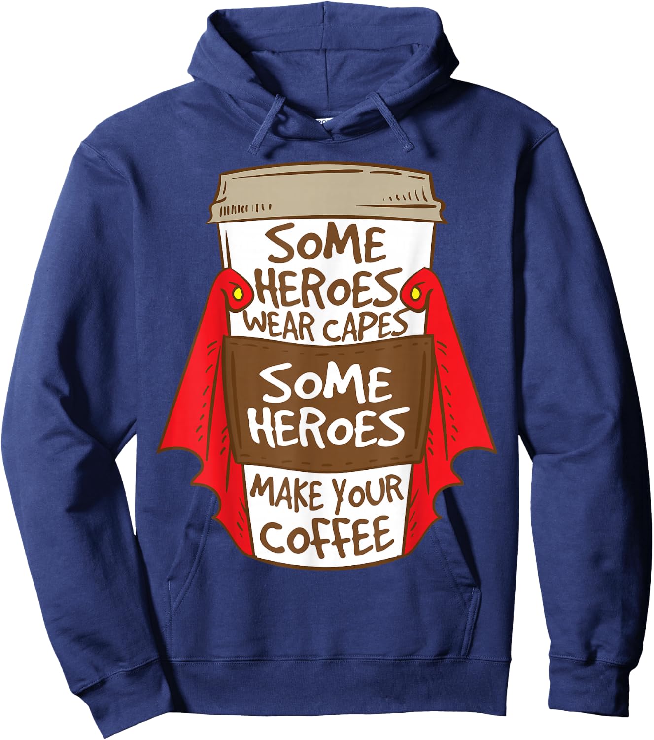 Superhero Coffee for Coffee Lovers and Baristas Hoodie - Hoodie | Navy