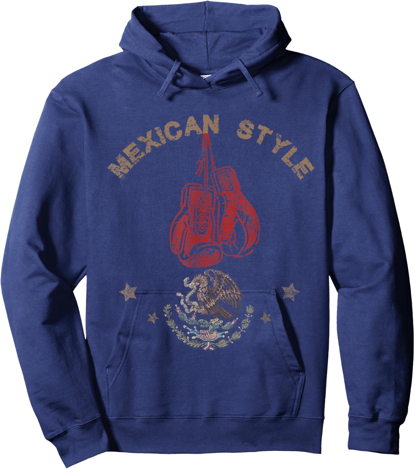 Mexican Vintage style boxing Great boxer Hoodie - Hoodie | Navy