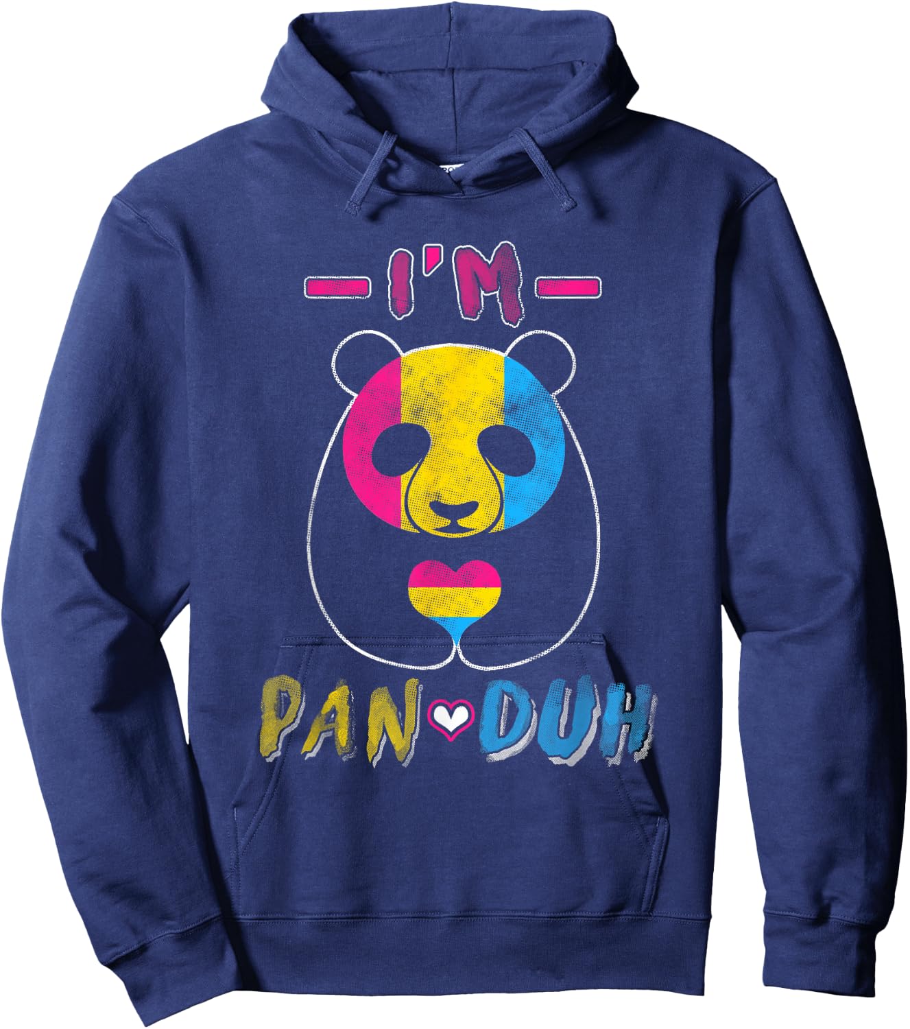 LGBT Gay Pride I'm Pan Duh Panda Pansexual Hoodie - Hoodie | Navy