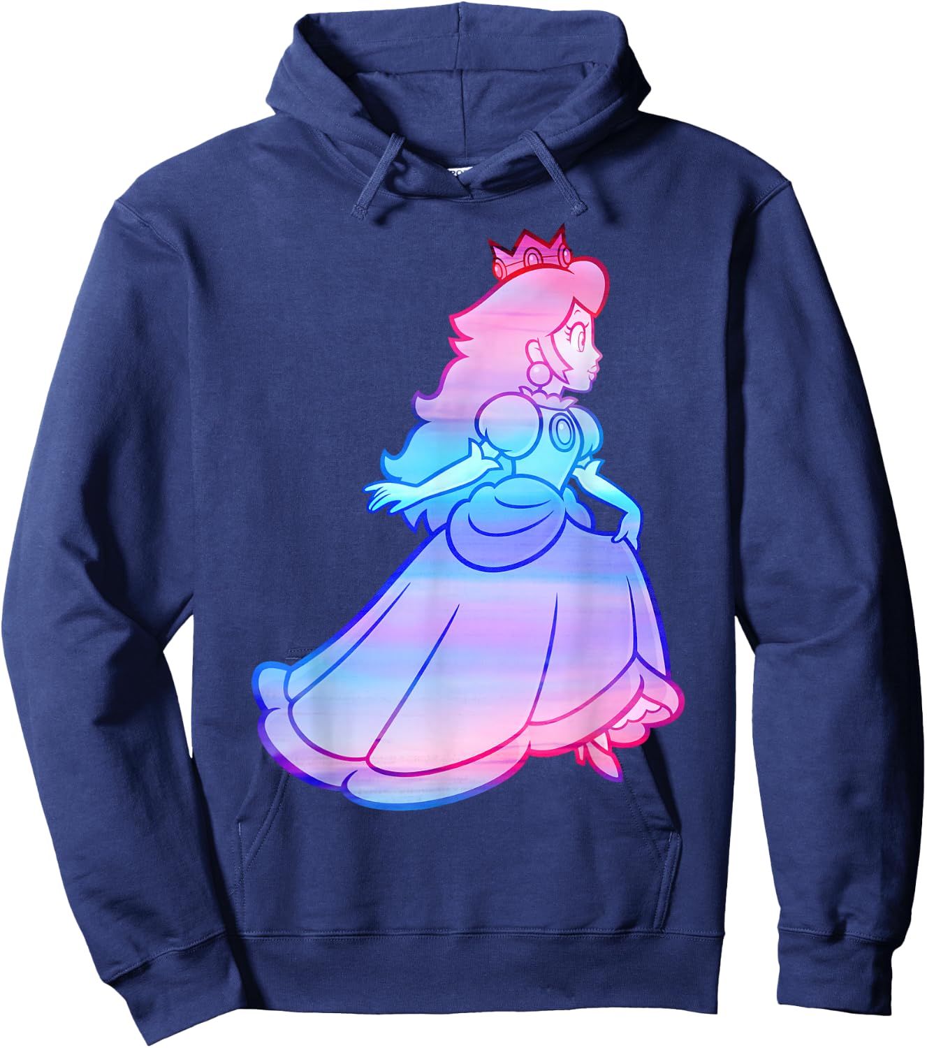 Nintendo Super Mario Peach Gradient Run Graphic Hoodie - Hoodie | Navy