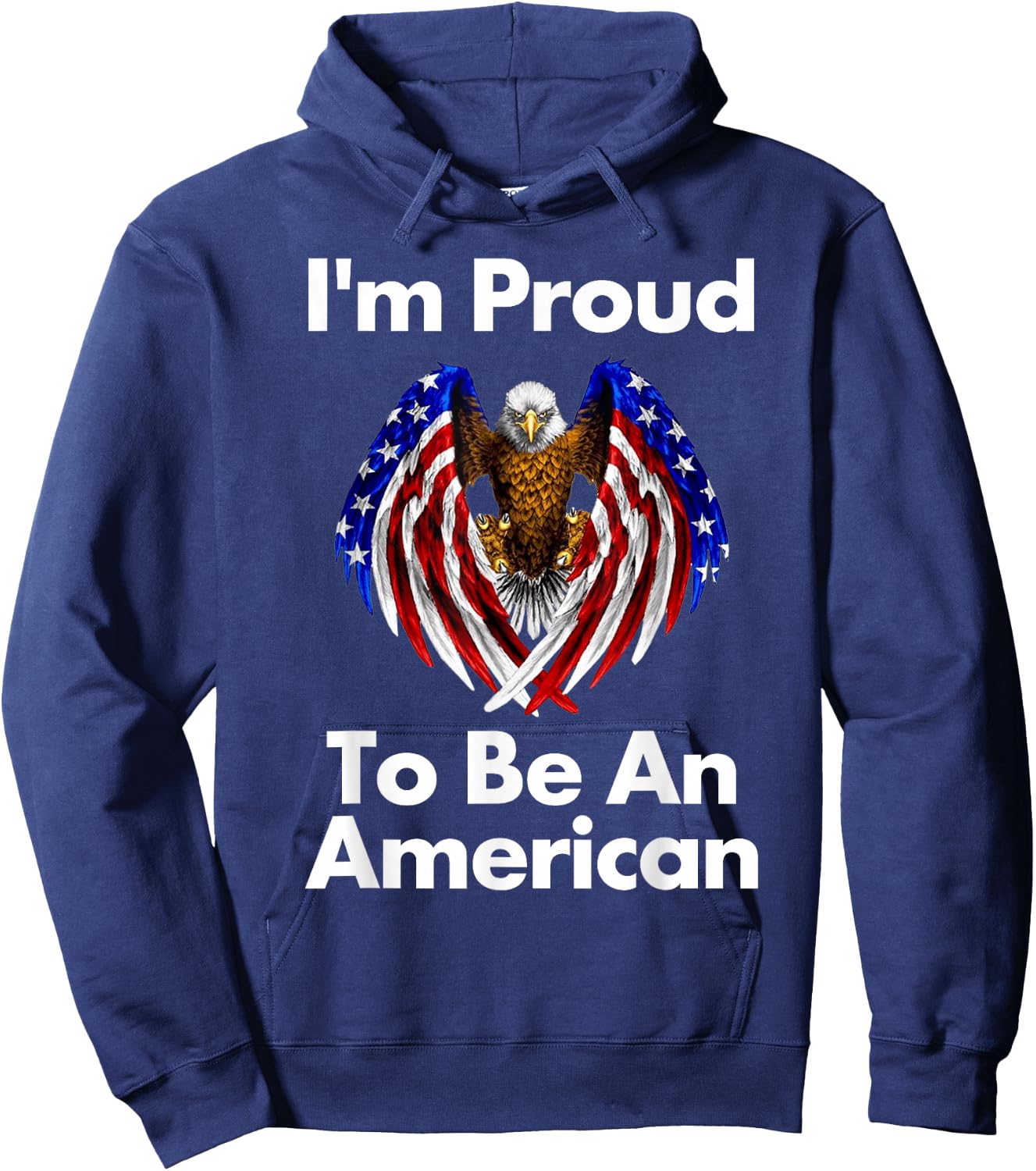 4th of July Proud to Be an American T Shirt Hoodie - Hoodie | Navy