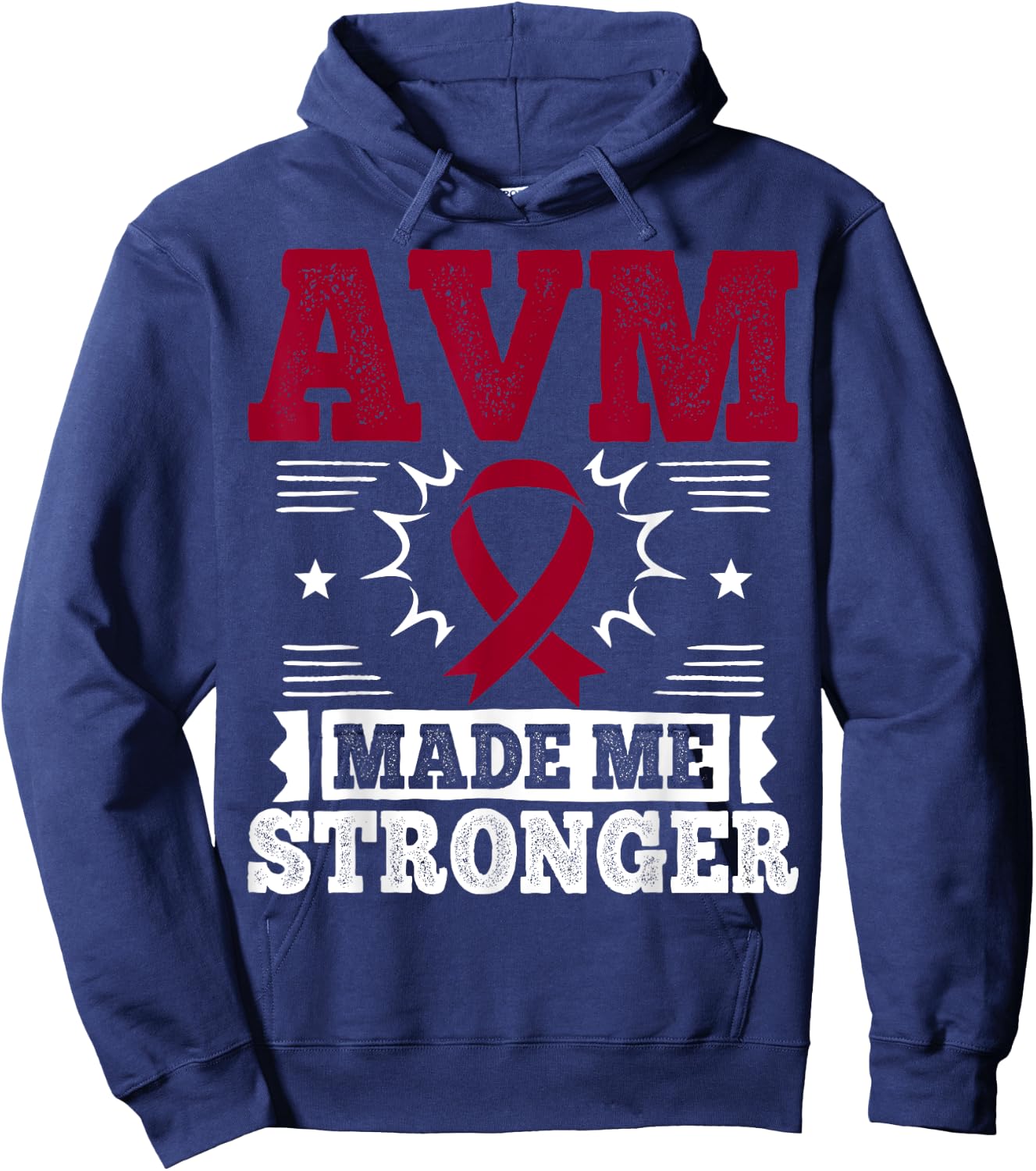 Arteriovenous Malformation Burgundy Ribbon Hoodie - Hoodie | Navy