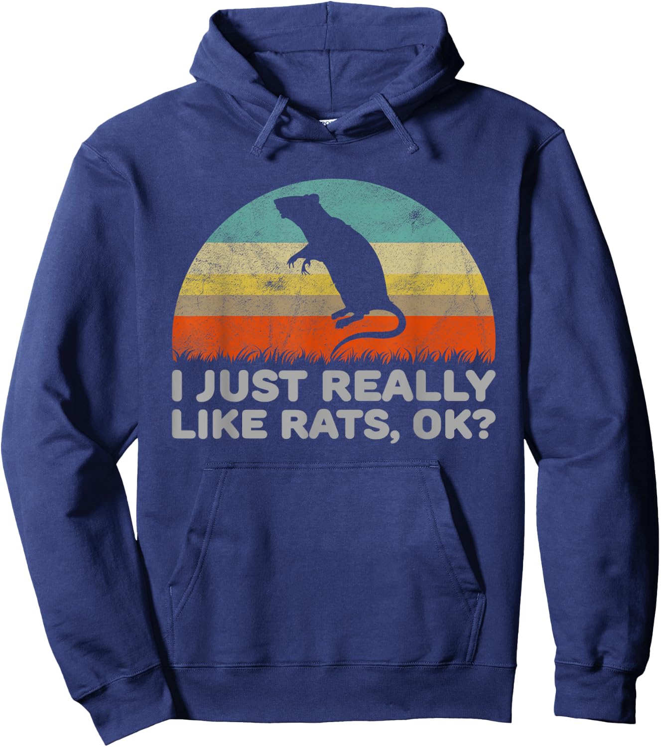 Funny I Just Really Like Rats OK Hoodie - Hoodie | Navy