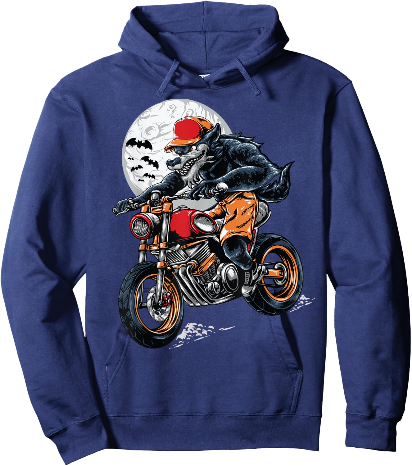 werewolf biker Gift lovers Motorcycle costume Hoodie - Hoodie | Navy