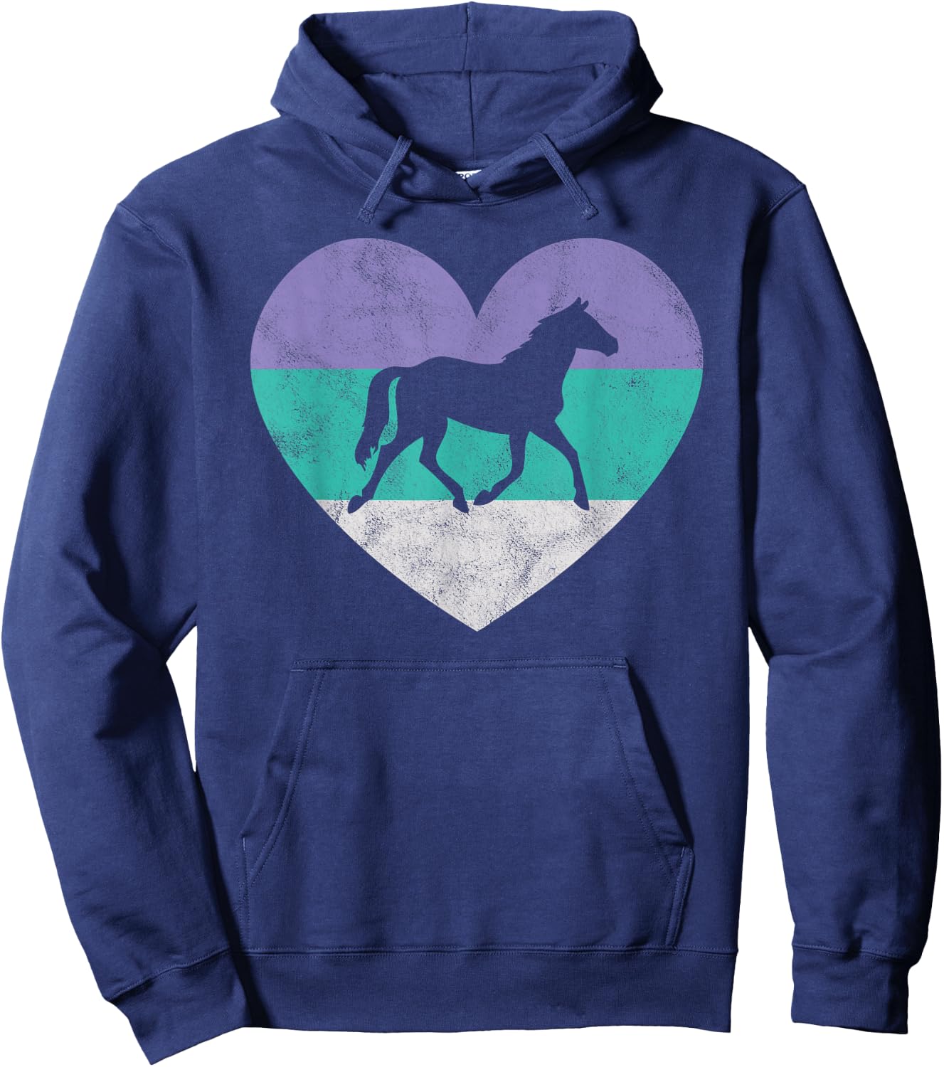 Horse Gift Shirt & Girls Retro Vintage Cute Hoodie - Hoodie | Navy