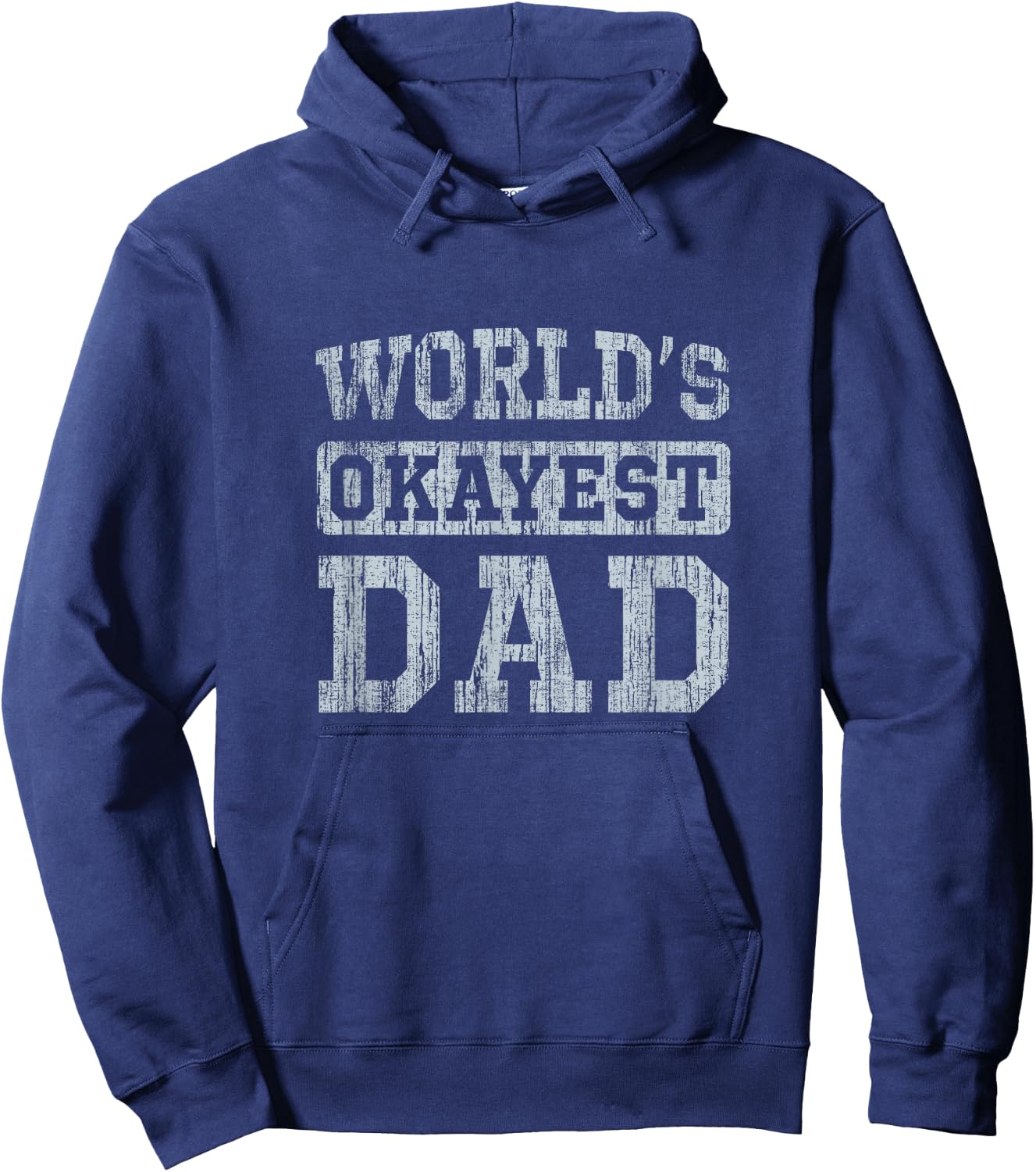 Vintage World's Okayest Dad Hoodie - Hoodie | Navy