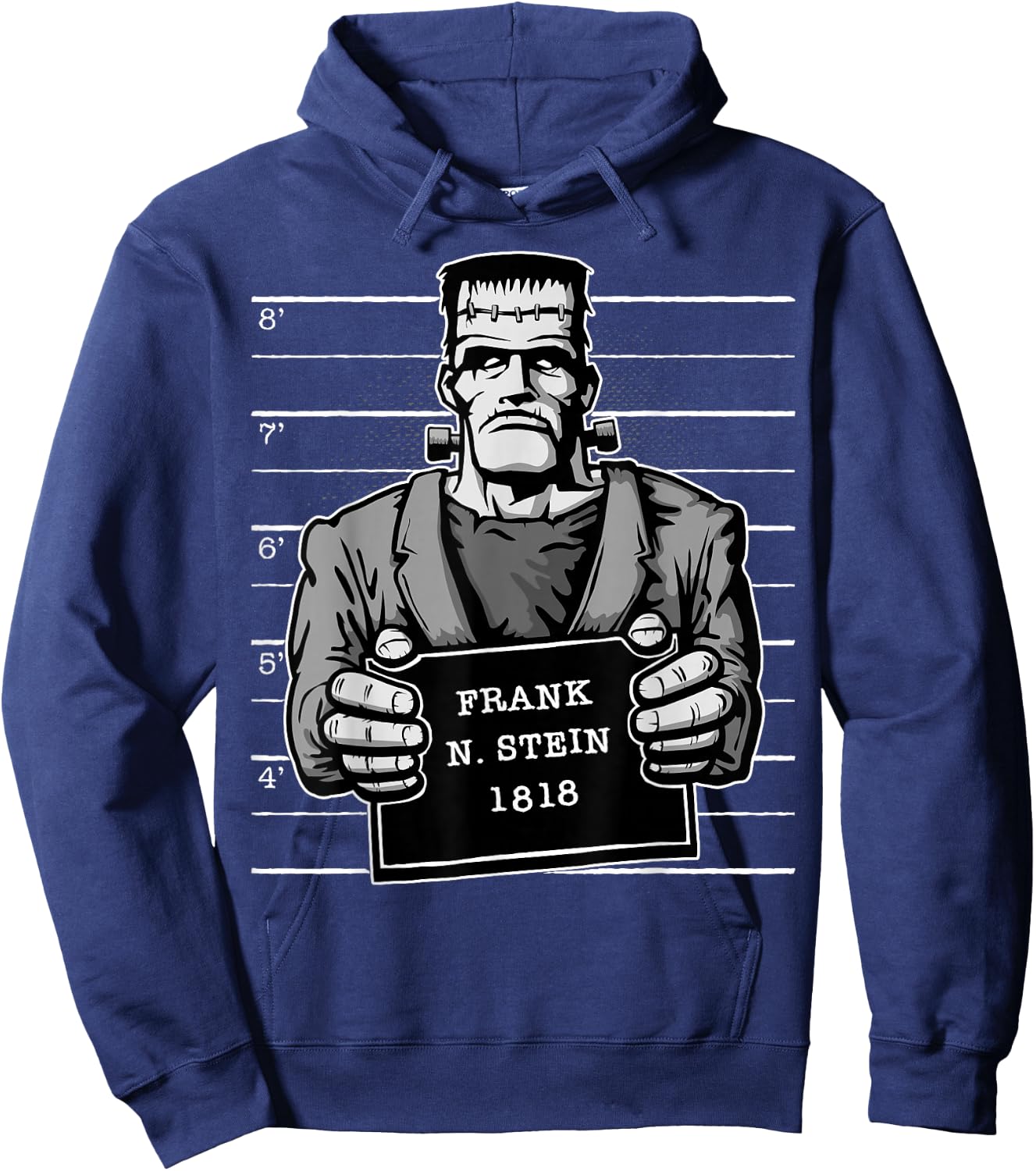 Frankenstein Monster Mugshot Hoodie - Hoodie | Navy