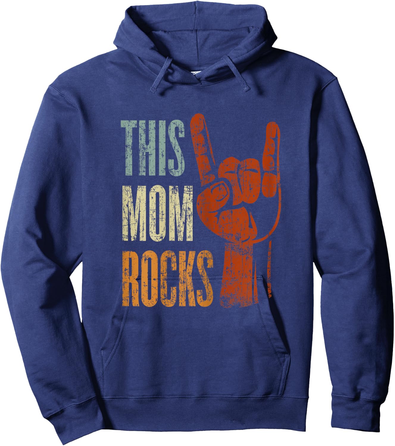 This Mom Rocks Rock n Roll Metal Gift Mother Hoodie - Hoodie | Navy
