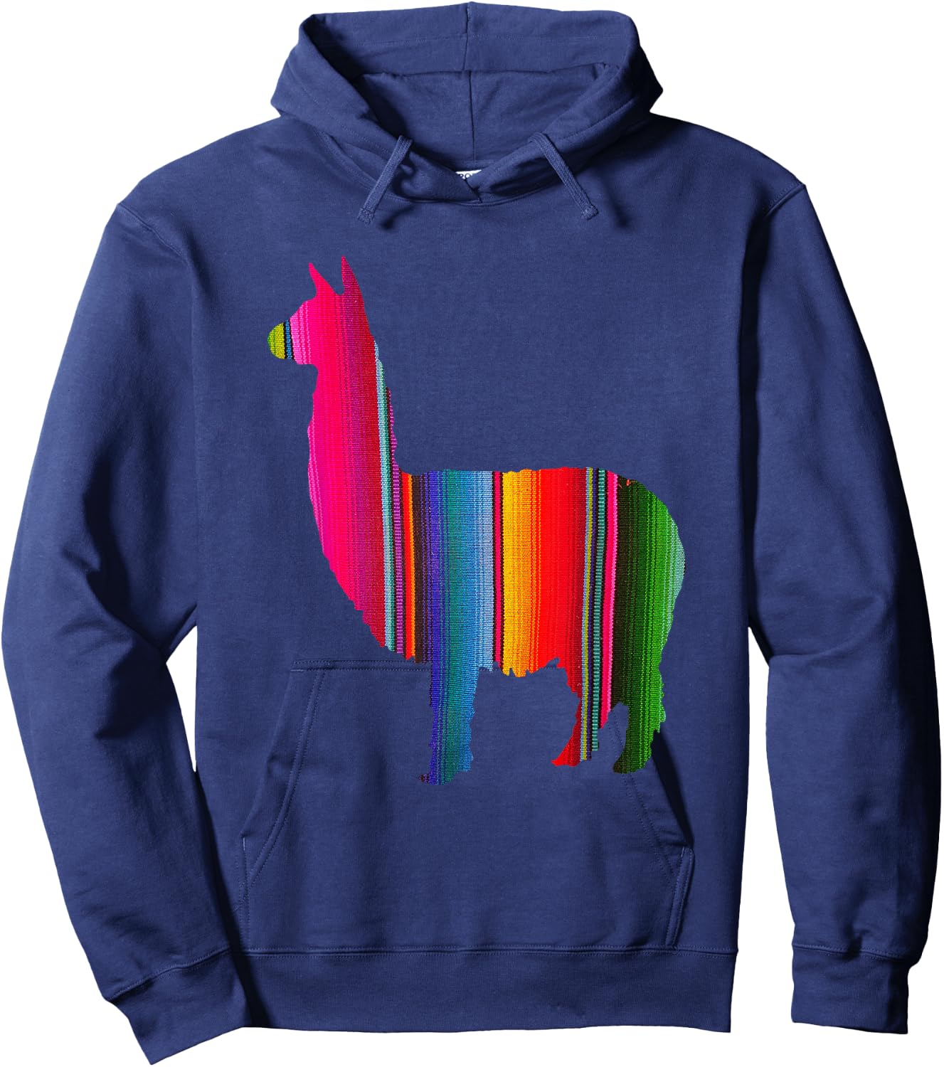 Llama Alpaca Inca Textile Aguayo T Shirt Hoodie - Hoodie | Navy