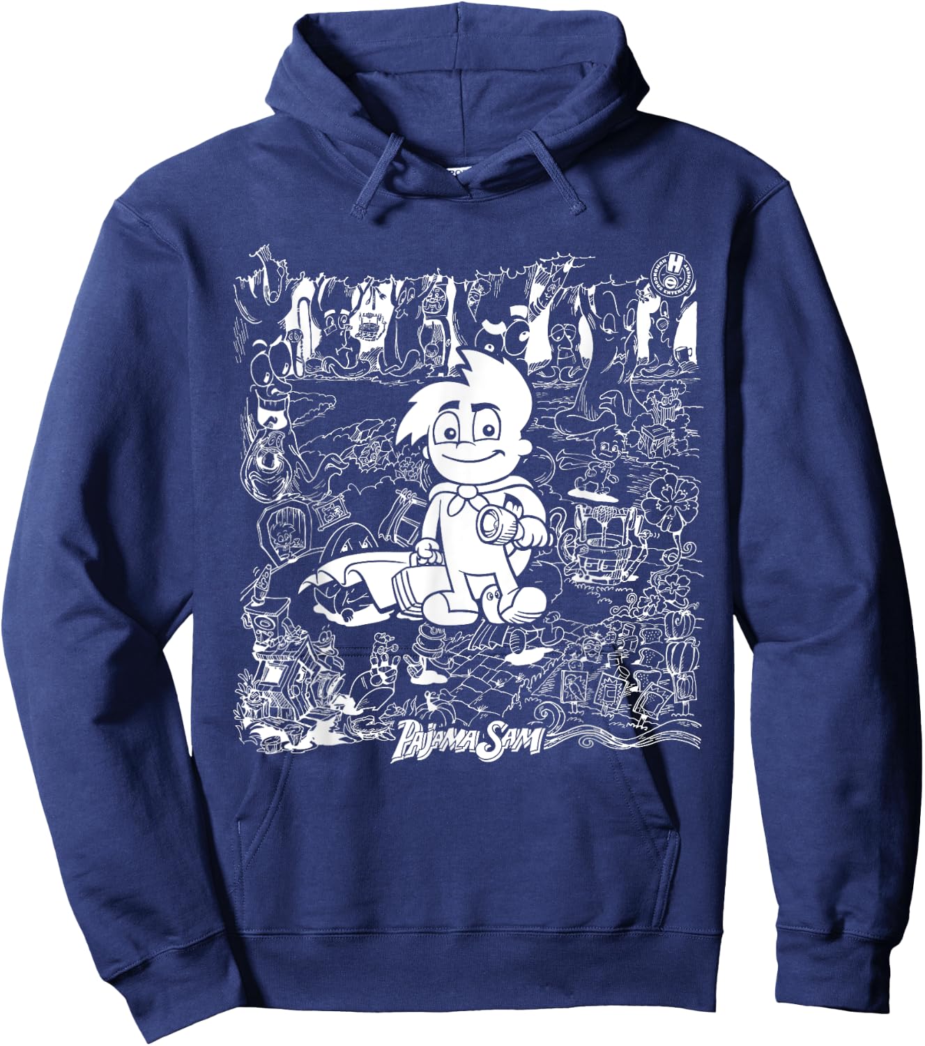 Humongous Entertainment: Pajama Sam Backgrounds Hoodie - Hoodie | Navy